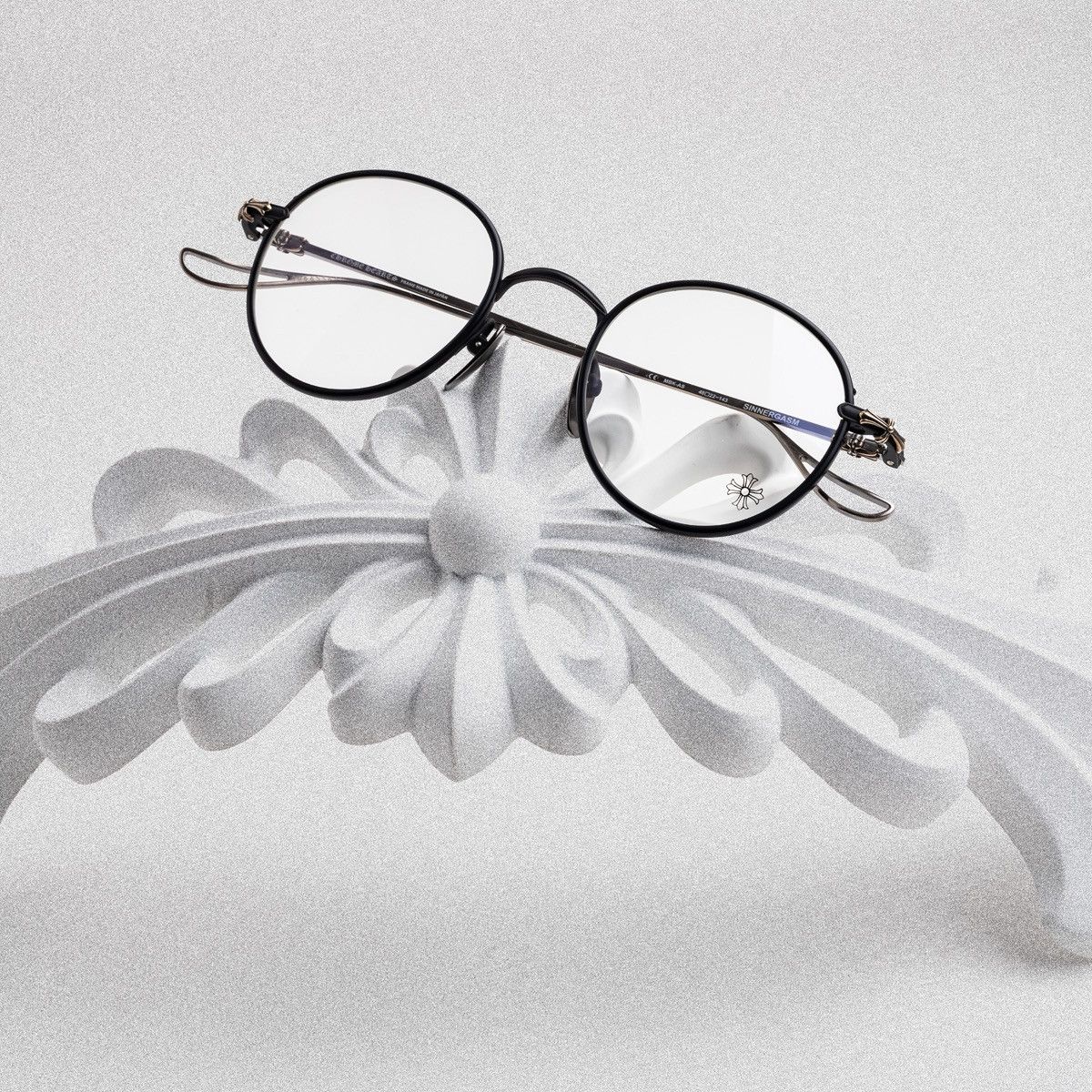 Chrome Hearts CHROME HEARTS SINNERGASM MATTE BLACK/ ANTIQUE SILVER GLASSES Size ONE SIZE - 4 Thumbnail