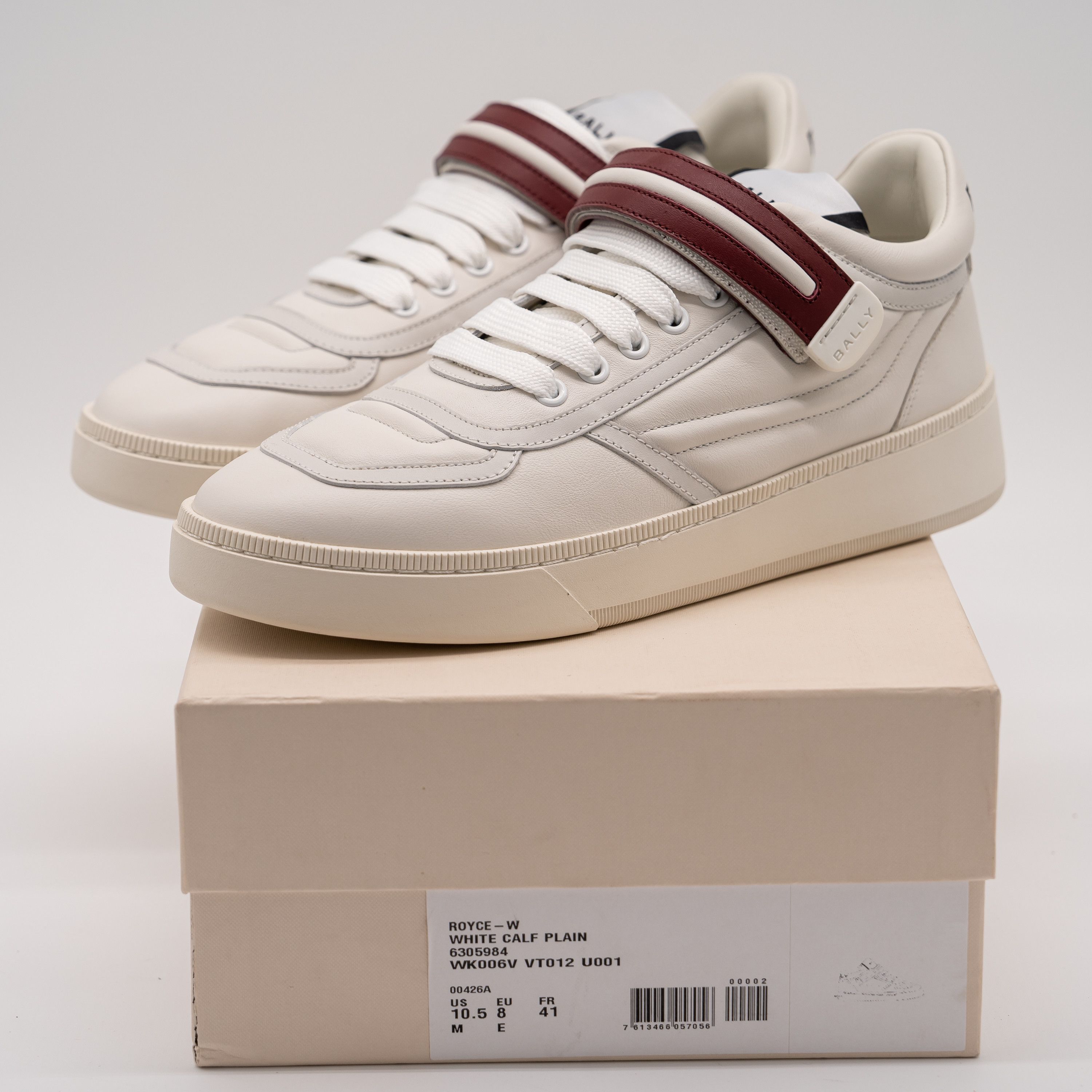 Bally 10.5 Bally Royce White Leather Sneakers Strap Size US 10.5 / IT 40.5 - 11 Thumbnail