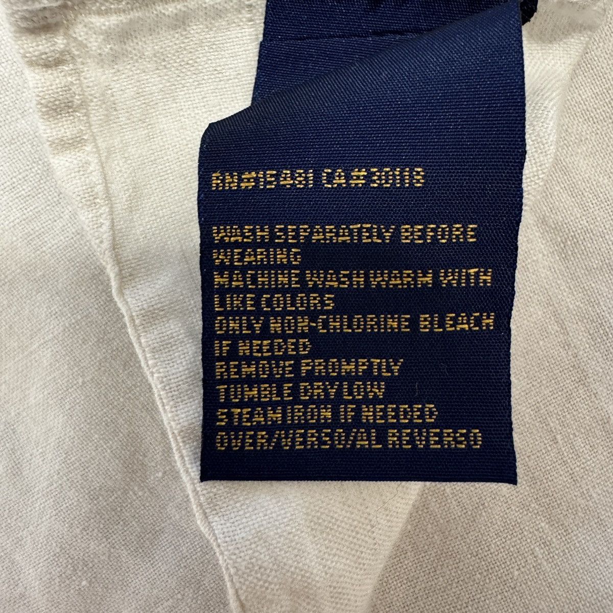 Tommy Hilfiger Vintage Tommy Hilfiger Linen – XL – Off-White (Hong Kong) Size US XL / EU 56 / 4 - 3 Thumbnail