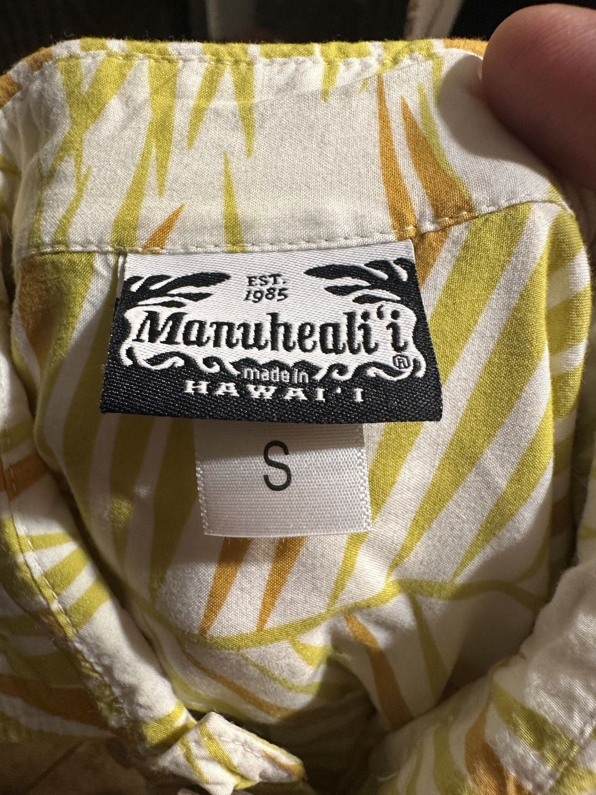 Other PreOwned Manuhealii Hawaiian Shirt Yellow/White Men's S Size US S / EU 44-46 / 1 - 4 Thumbnail