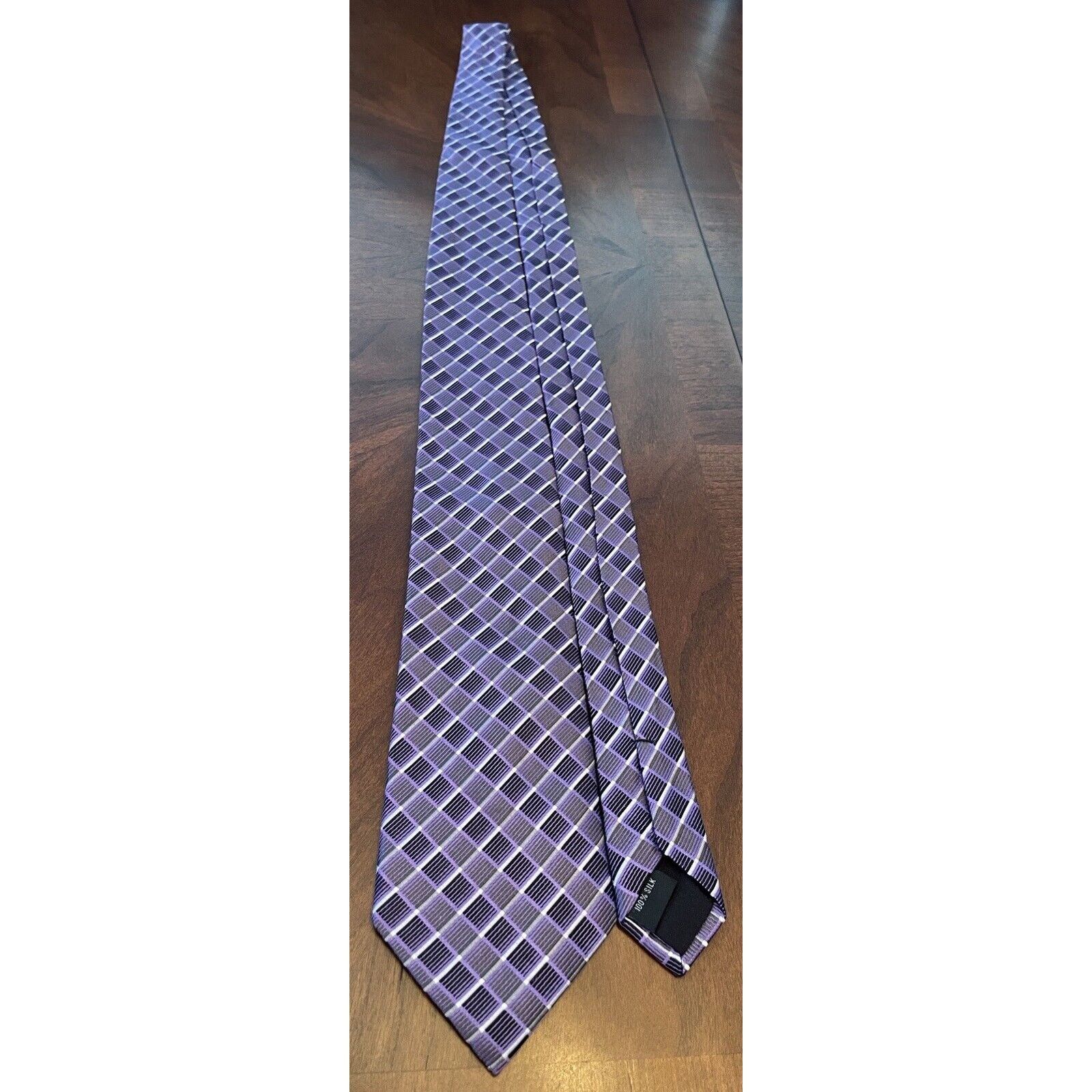 Pronto Uomo Pronto Uomo Purple 100% Silk Men’s Neck Tie Made In China Size ONE SIZE - 3 Thumbnail