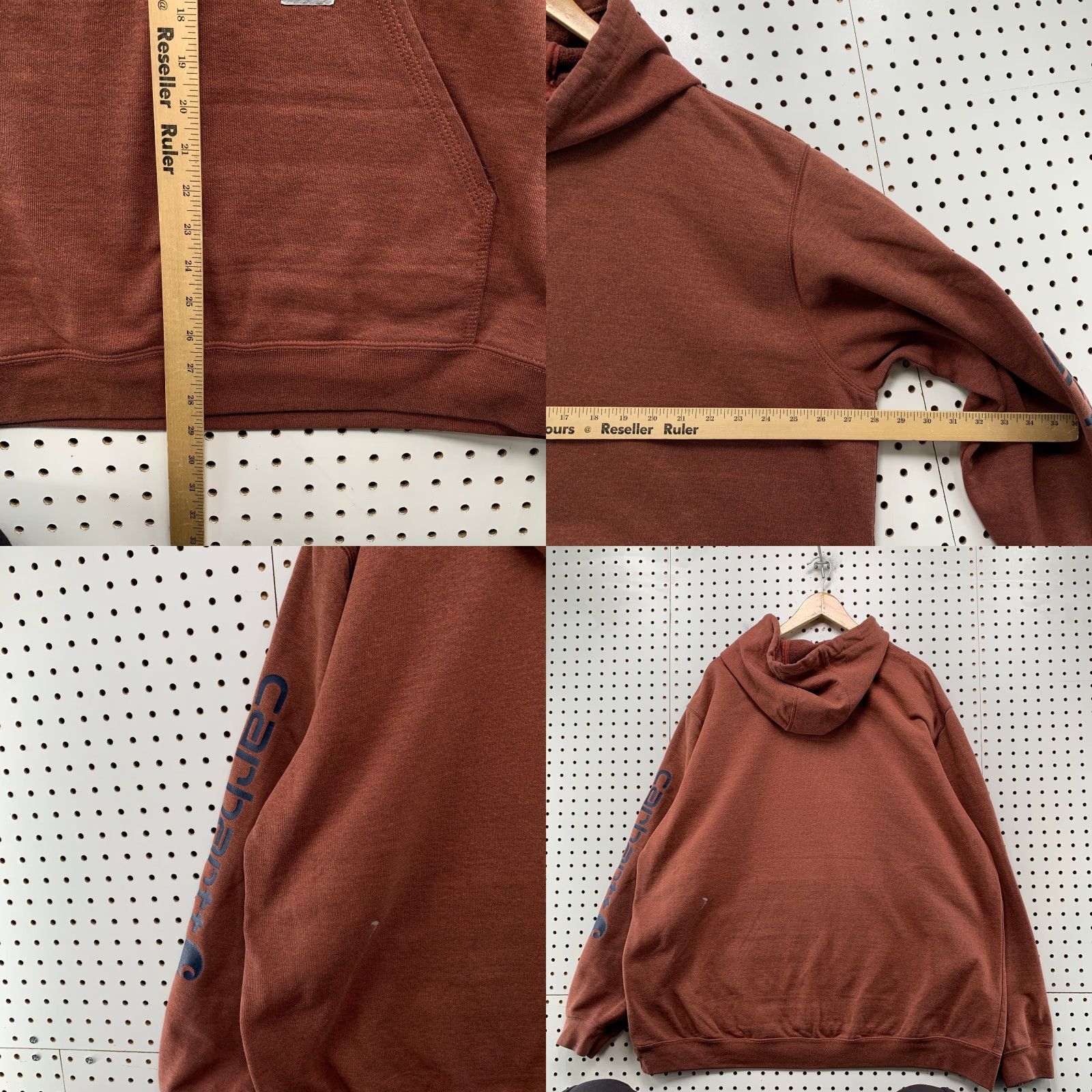 Carhartt VINTAGE Carhartt Sweatshirt Mens 2XL Hooded Heavyweight Rust Red Workwear Size US XXL / EU 58 / 5 - 8 Thumbnail