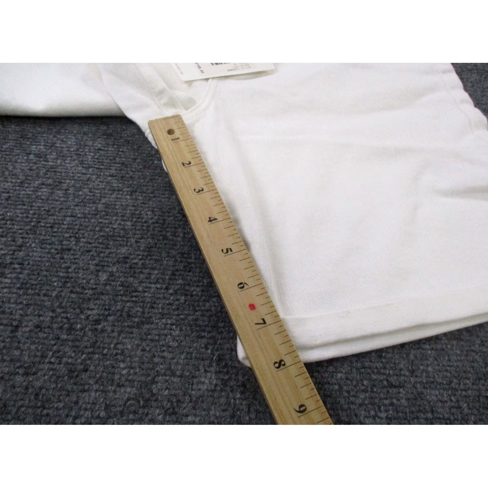 Denime AG Adriano Goldschmied Jeans Bermuda Womens 32 White Denim Brooke Regular Folded Hem AG USA Made NEW Size 24" / US 00 / IT 34 - 3 Thumbnail
