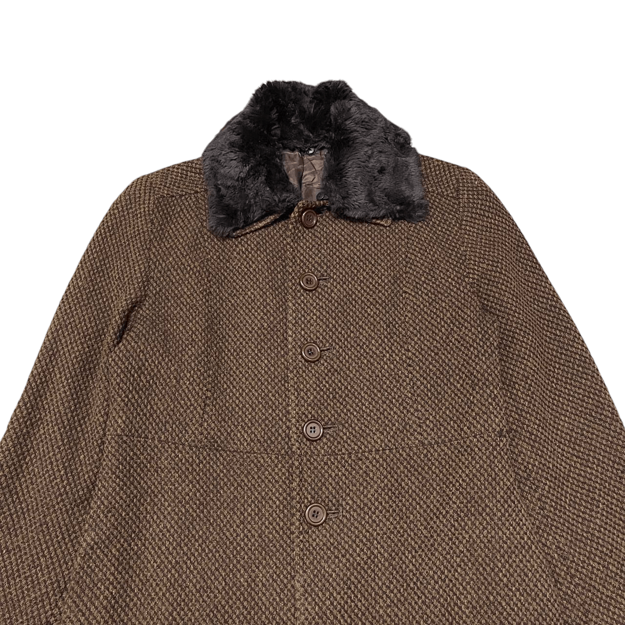 Yohji Yamamoto Vintage Ined by Yohji Yamamoto Wool Long Coat Size US S / EU 44-46 / 1 - 2 Thumbnail