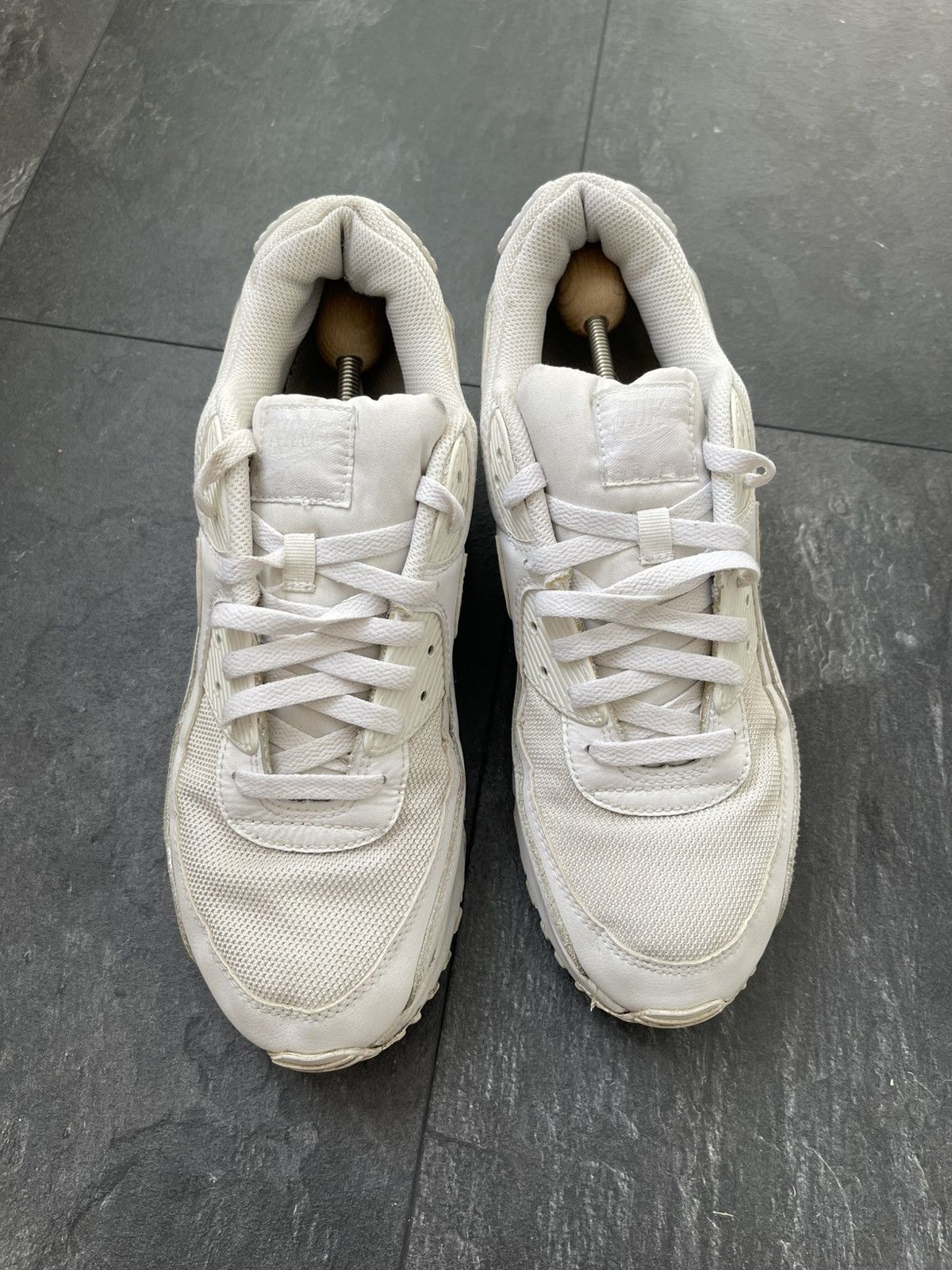 Nike Nike Air Max 90 White Leather Size US 12 / EU 45 - 5 Thumbnail
