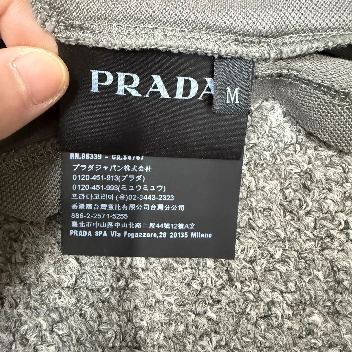 Prada Prada Gray Logo Short-Sleeve Polo M New with Tags Size M / US 6-8 / IT 42-44 - 4 Thumbnail