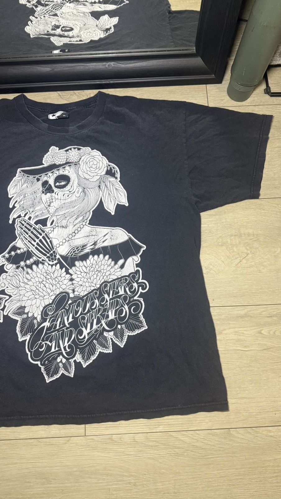 Famous Stars And Straps Y2K 2000s Famous Stars & Straps Day Of The Dead Girl Shirt Size US XL / EU 56 / 4 - 3 Thumbnail