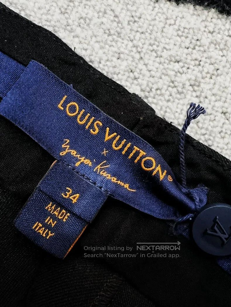 Louis Vuitton Louis Vuitton Yayoi Kusama Co-branded Black Wide Leg Pants Size US 34 / EU 50 - 6 Thumbnail
