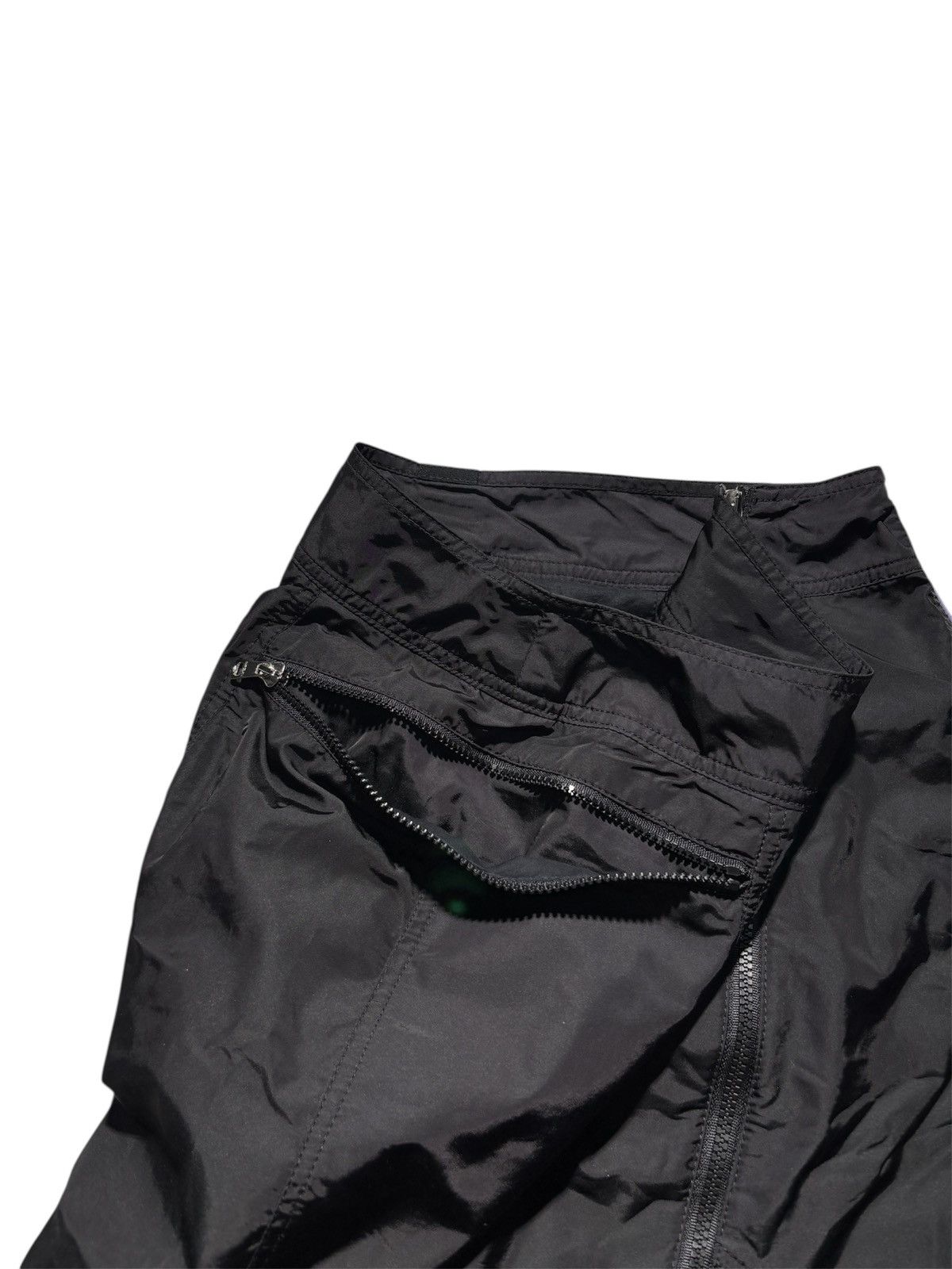 Japanese Brand Marc Cain Avant Garde Nylon Skirt Asymmetrical Zip Front Size 32" / US 10 / IT 46 - 3 Thumbnail