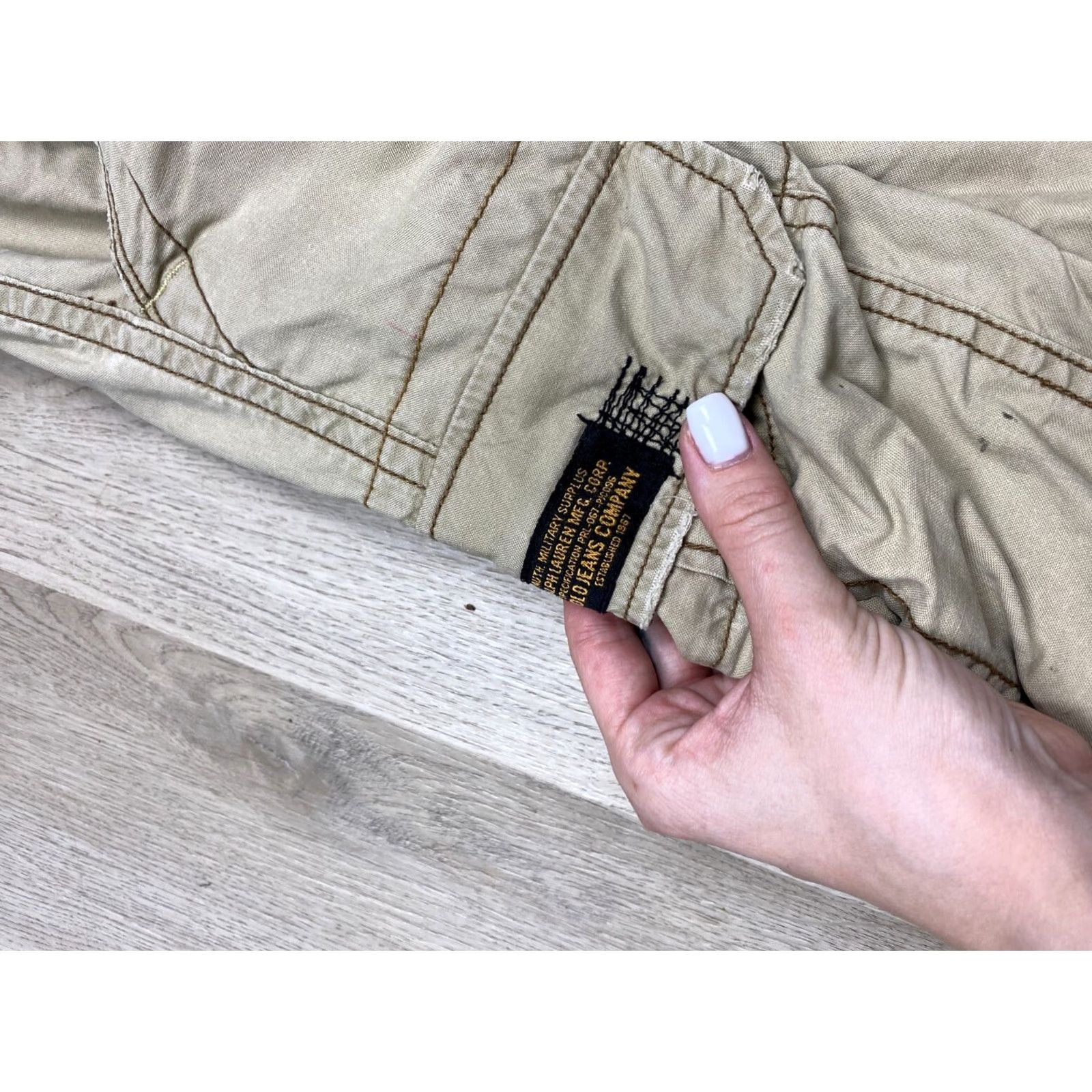 Polo Ralph Lauren Polo Jeans Co Ralph Lauren Tactical Utility Cargo Pants XL Men Beige Cotton Vintage Size US XL / EU 56 / 4 - 4 Thumbnail