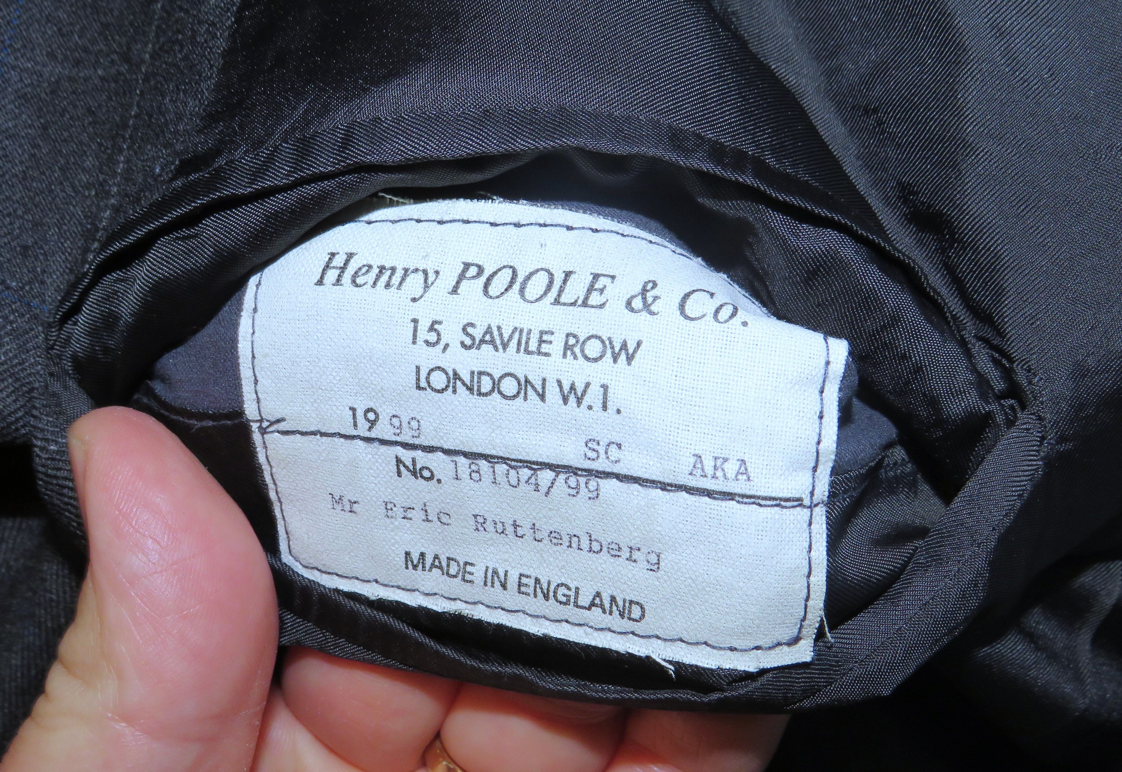 Henry Poole × Savile Row Bespoke Gray Windowpane Two Button Suit 38R Size 38R - 16 Thumbnail