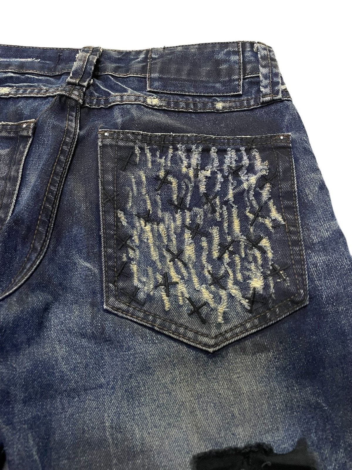 Japanese Brand × Kapital Cattan Farm Japan Uru Boro Claw Mark Dirt Wash Jeans Size US 30 / EU 46 - 17 Thumbnail