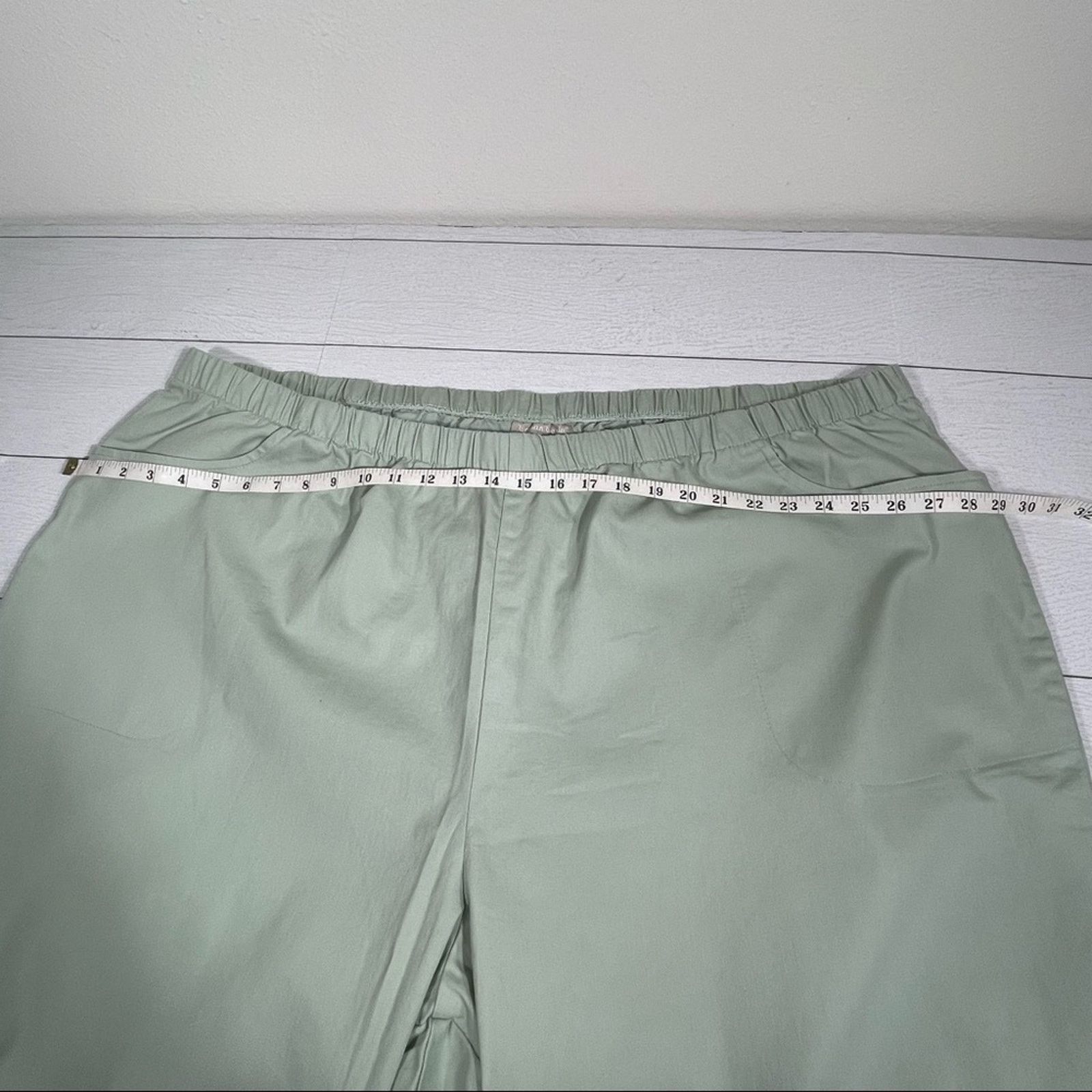 Other WOMAN WITHIN Plus Size Capri Pants Pale Green Size 38W NWT Size 25" / US 0 / IT 36 - 12 Thumbnail