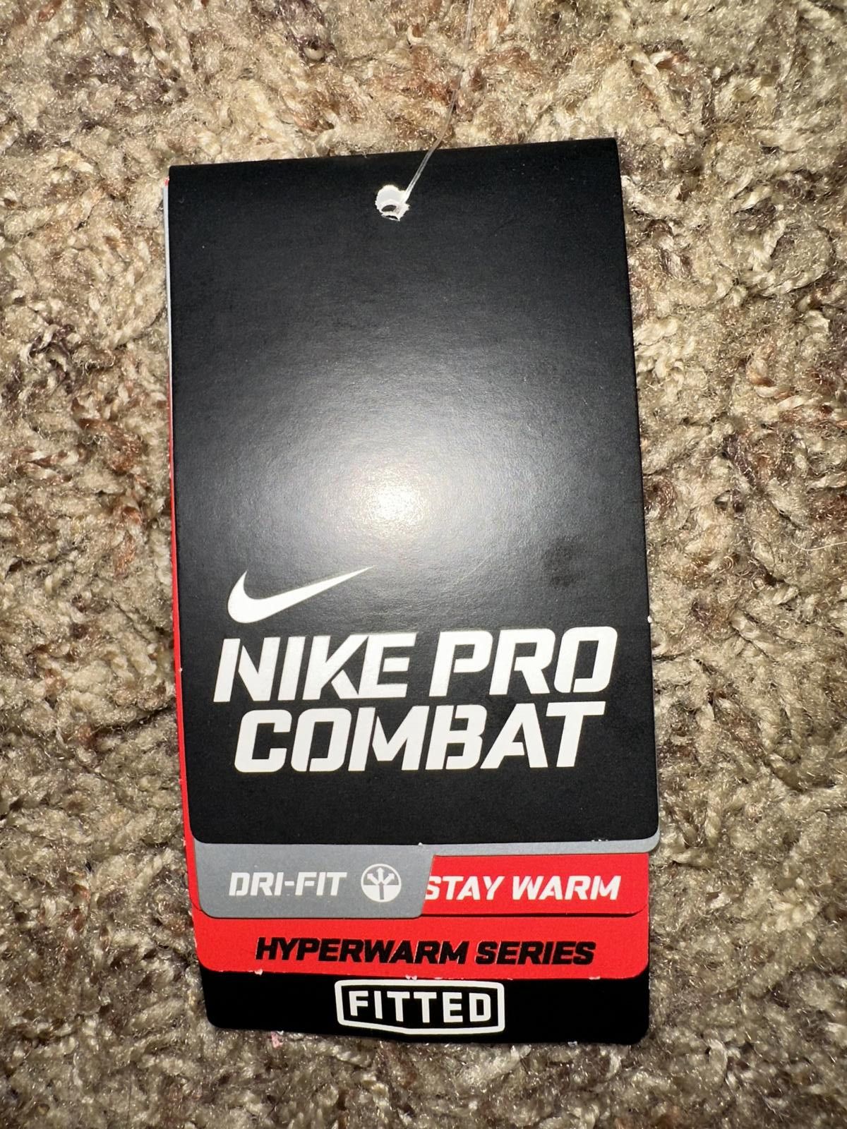 Nike Nike Pro Combat Hyperwarm Fitted Dri Fit Long Sleeve T-Shirt Size US S / EU 44-46 / 1 - 11 Thumbnail