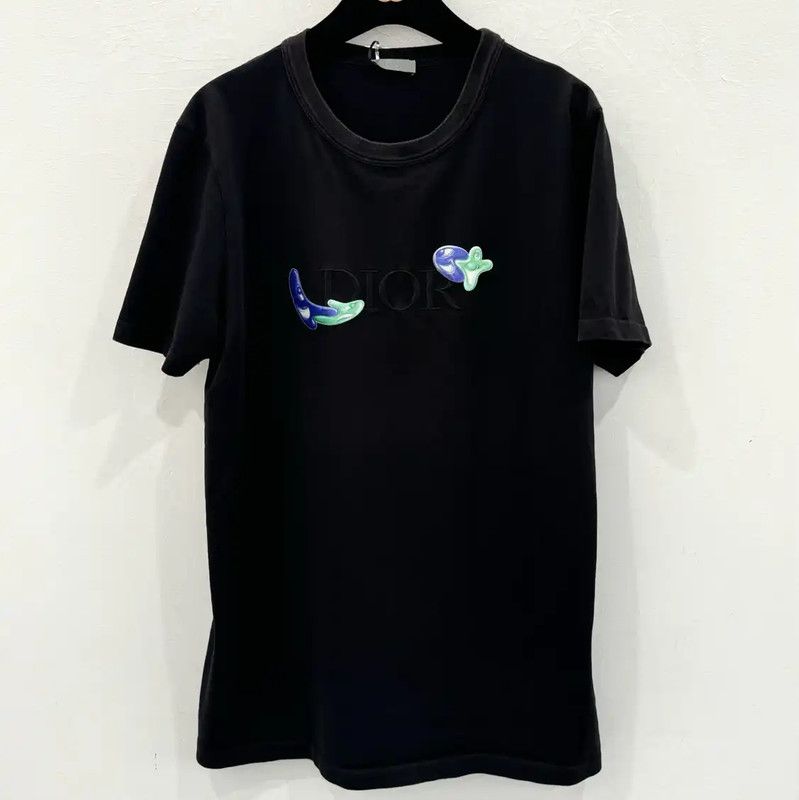 Dior Dior Black Cotton Men's T-Shirt 0089 Size US M / EU 48-50 / 2 - 1 Thumbnail