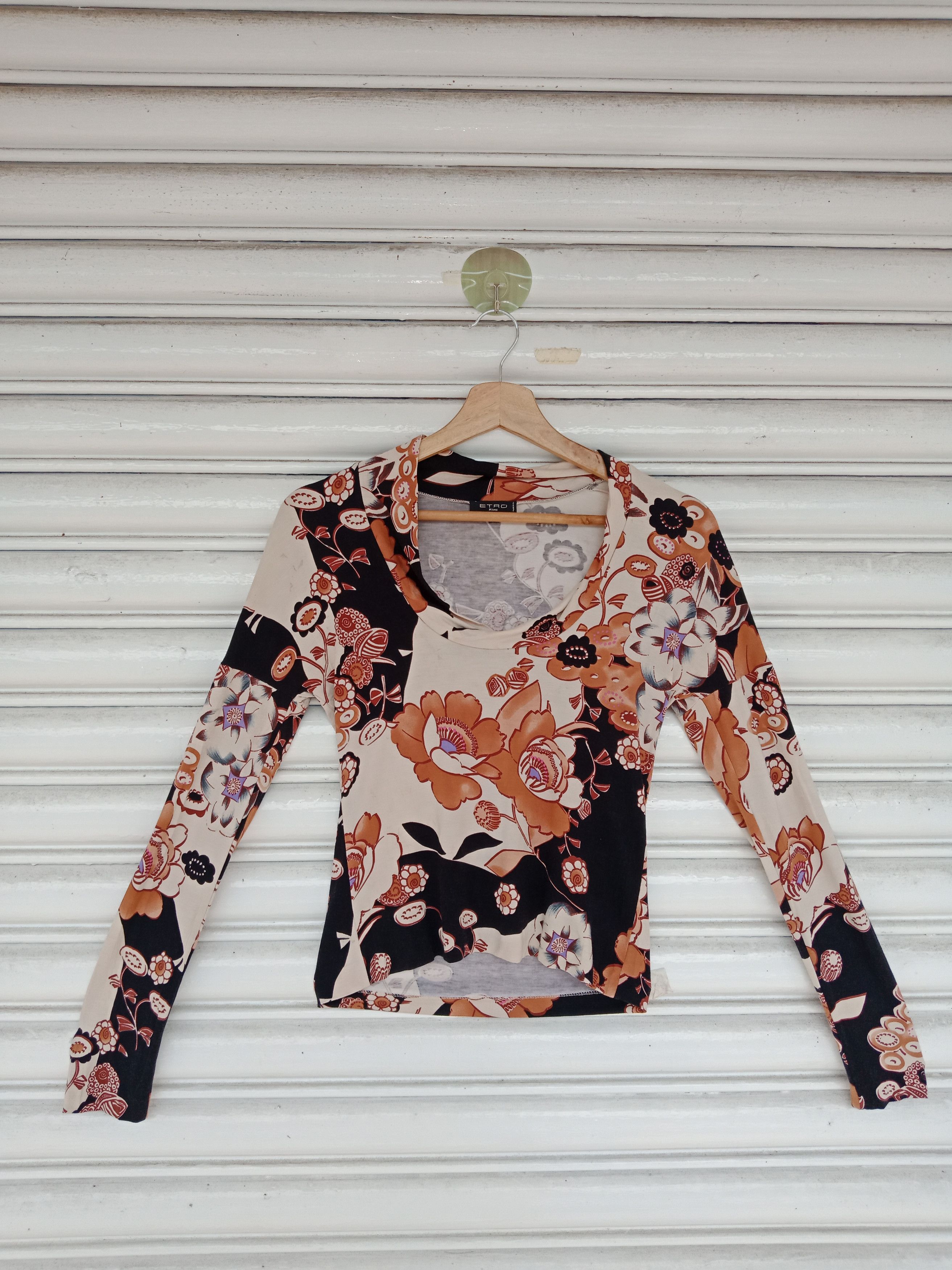 Etro × KMRii Etro Viscose Elasthane Flowers Made in Italy Size US S / EU 44-46 / 1 - 1 Thumbnail