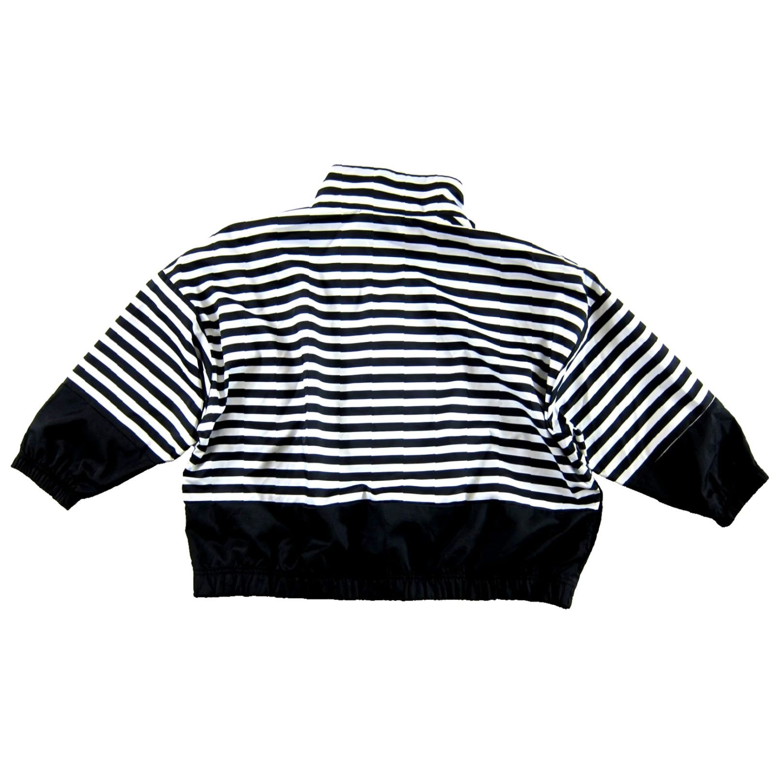 Nike Nike Windbreaker Jacket 3/4 Sleeve Women M Black White Stripe Pocket High Neck Windbreaker Jacket Women M Size M / US 6-8 / IT 42-44 - 2 Thumbnail