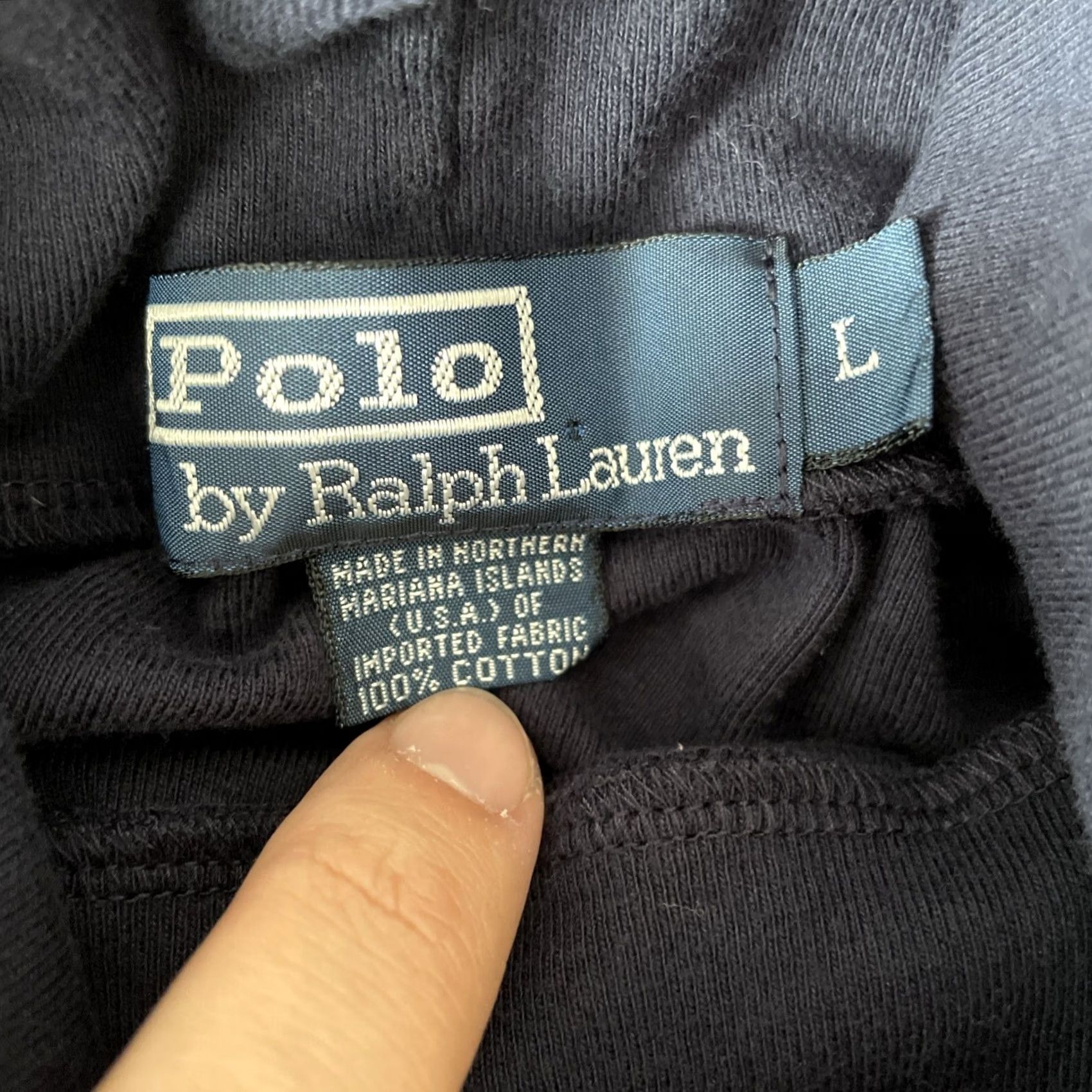 Polo Ralph Lauren VTG Polo Ralph Lauren Turtleneck Pullover Longsleeve Sweatshirt Mens Large Navy Blue 90s Classic USA Polo Ralph Lauren Sweater Men L Knit Cotton Size US L / EU 52-54 / 3 - 3 Thumbnail