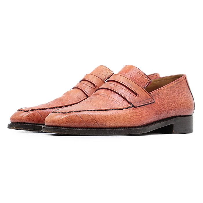 Other Berluti Coin Loafer Croco Embossed Leather Loafer Leather Shoes in Orange, Men's