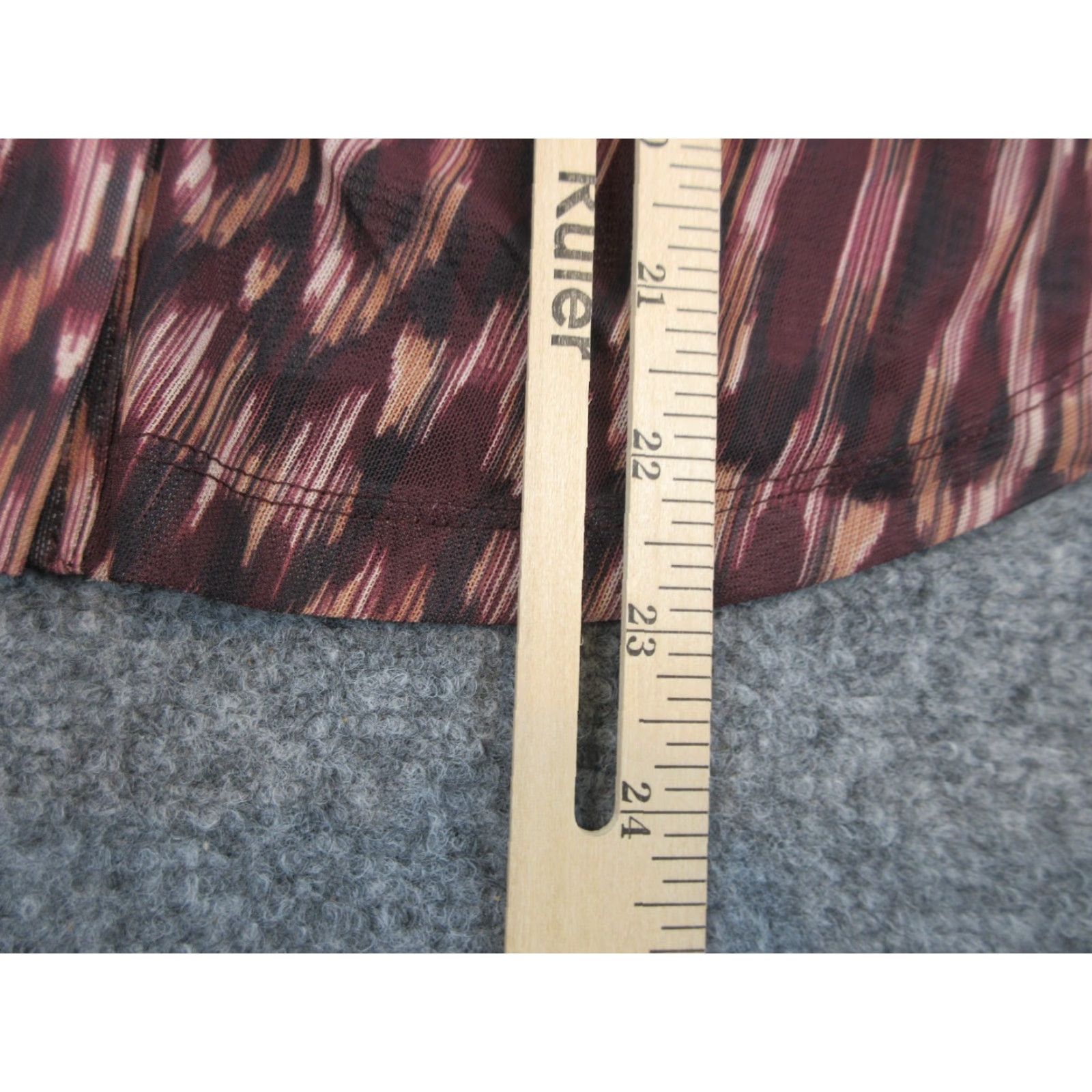 Vintage Liverpool Women's Brown Red Geometric Long Sleeve Button Up Blouse Stretch XS Size XS / US 0-2 / IT 36-38 - 3 Thumbnail