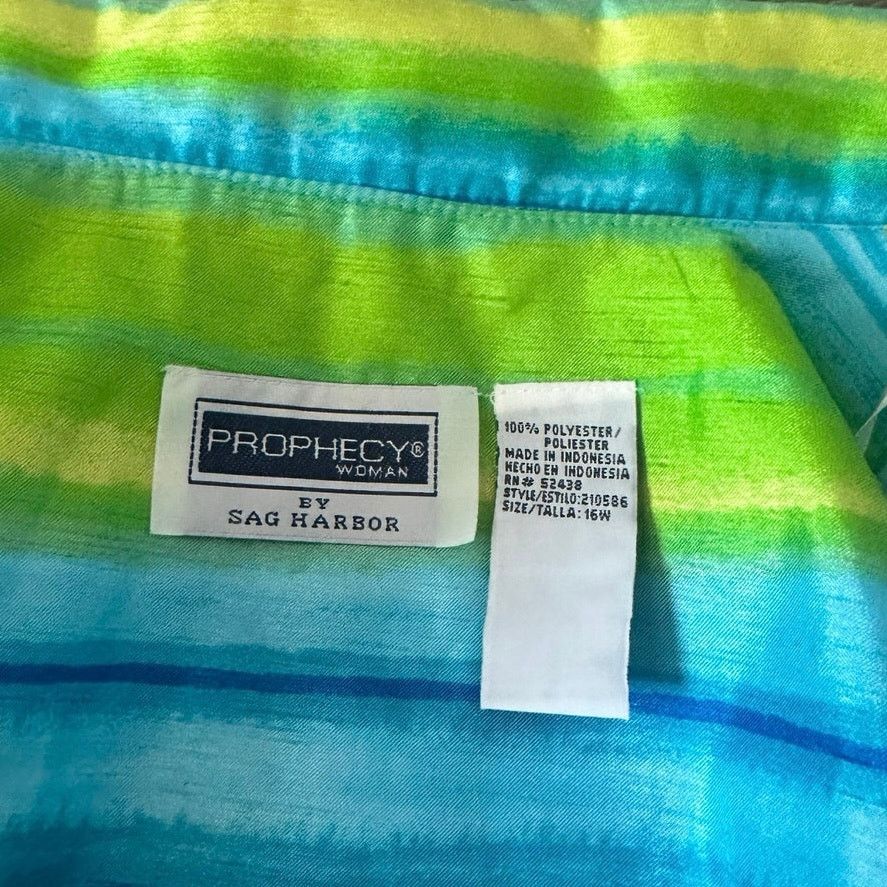 Other prophecy sag harbor green blue button up blouse Size XXL / US 16-18 / IT 52-54 - 3 Thumbnail