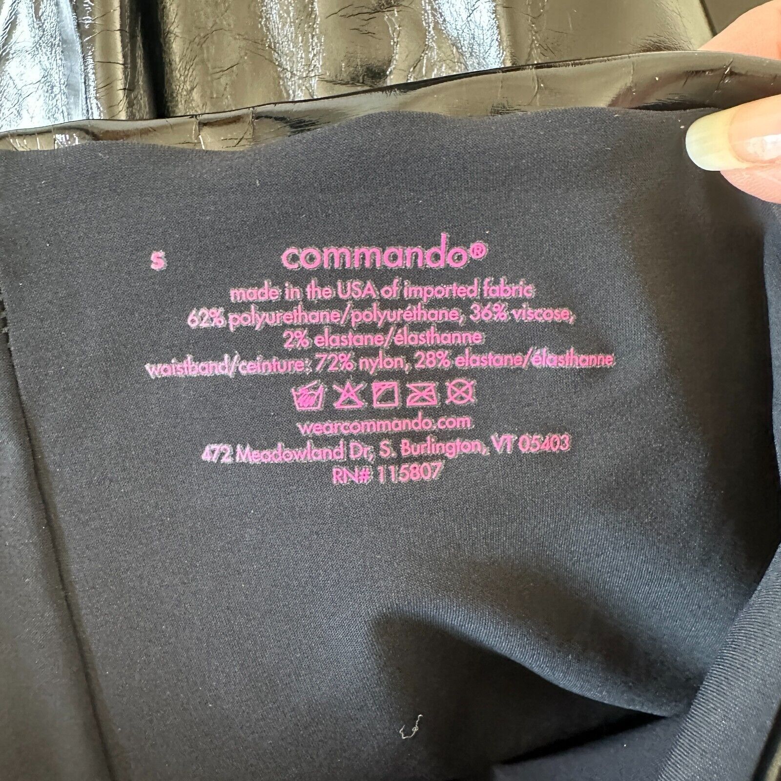 Commando Commando Black Crackle Faux-Patent Legging Shiny High Rise S Size 26" / US 2 / IT 38 - 11 Thumbnail
