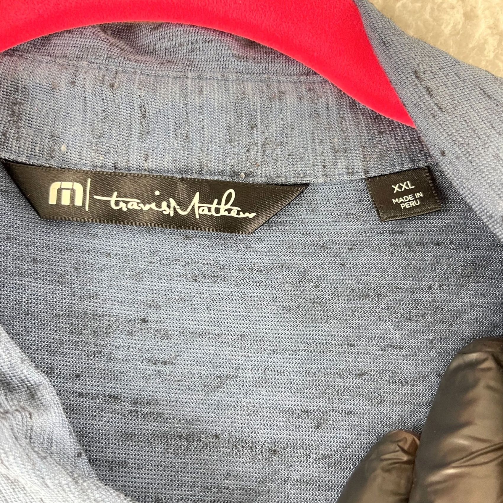 TravisMathew Travis Mathew Flying Tortilla Polo Shirt Mens XXL Heathered Blue Polo Shirt Casual Mens XXL Blue Travis Mathew Flying Tortilla Size US XXL / EU 58 / 5 - 7 Thumbnail