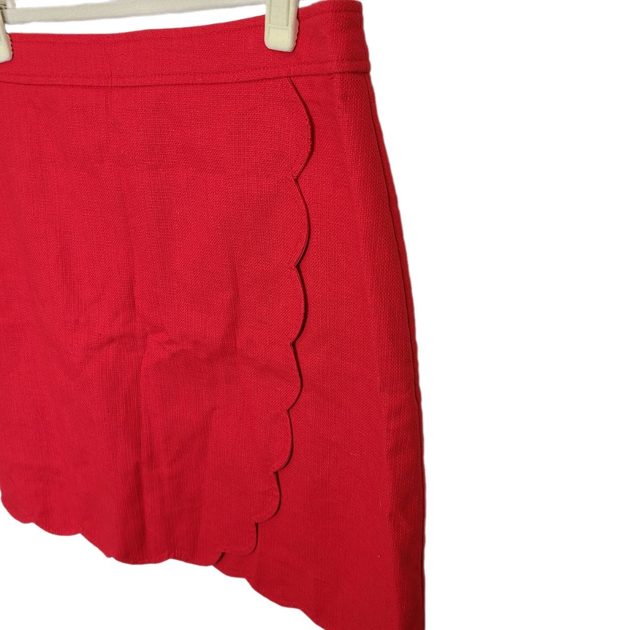 J.Crew J. Crew Womens Mini Pencil Skirt 8 Scallop Hem Preppy Career Size 30" / US 8 / IT 44 - 4 Thumbnail