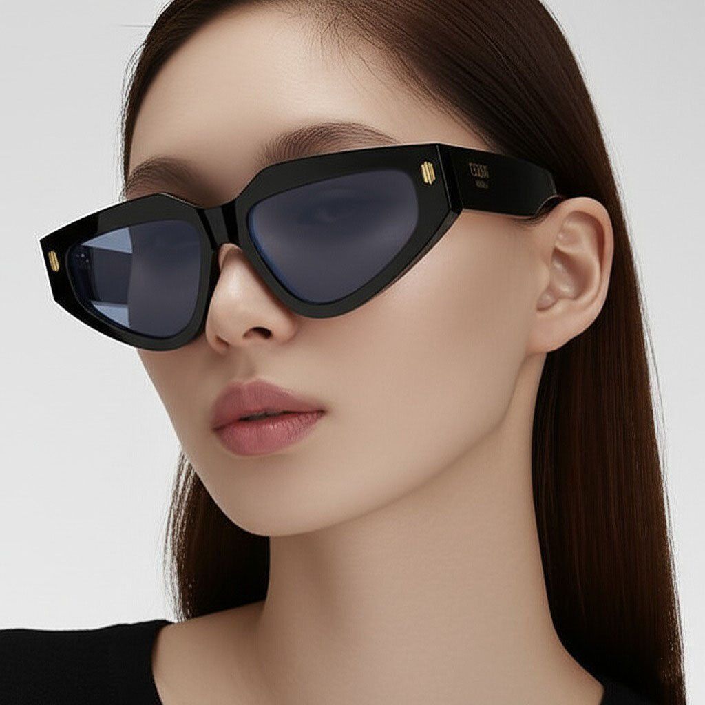 Fendi NEW FENDI SUNGLASSES FE40163U 01V BLACK/BLUE WOMEN EYEWEAR Size ONE SIZE - 1 Thumbnail