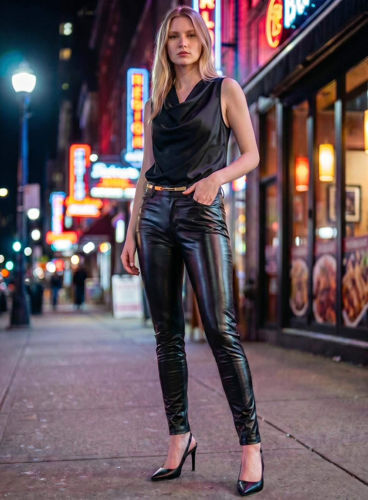 Other OFFLINE By Aerie Real Luxe Faux Leather Leggings Black Med Size 32" / US 10 / IT 46 - 1 Thumbnail