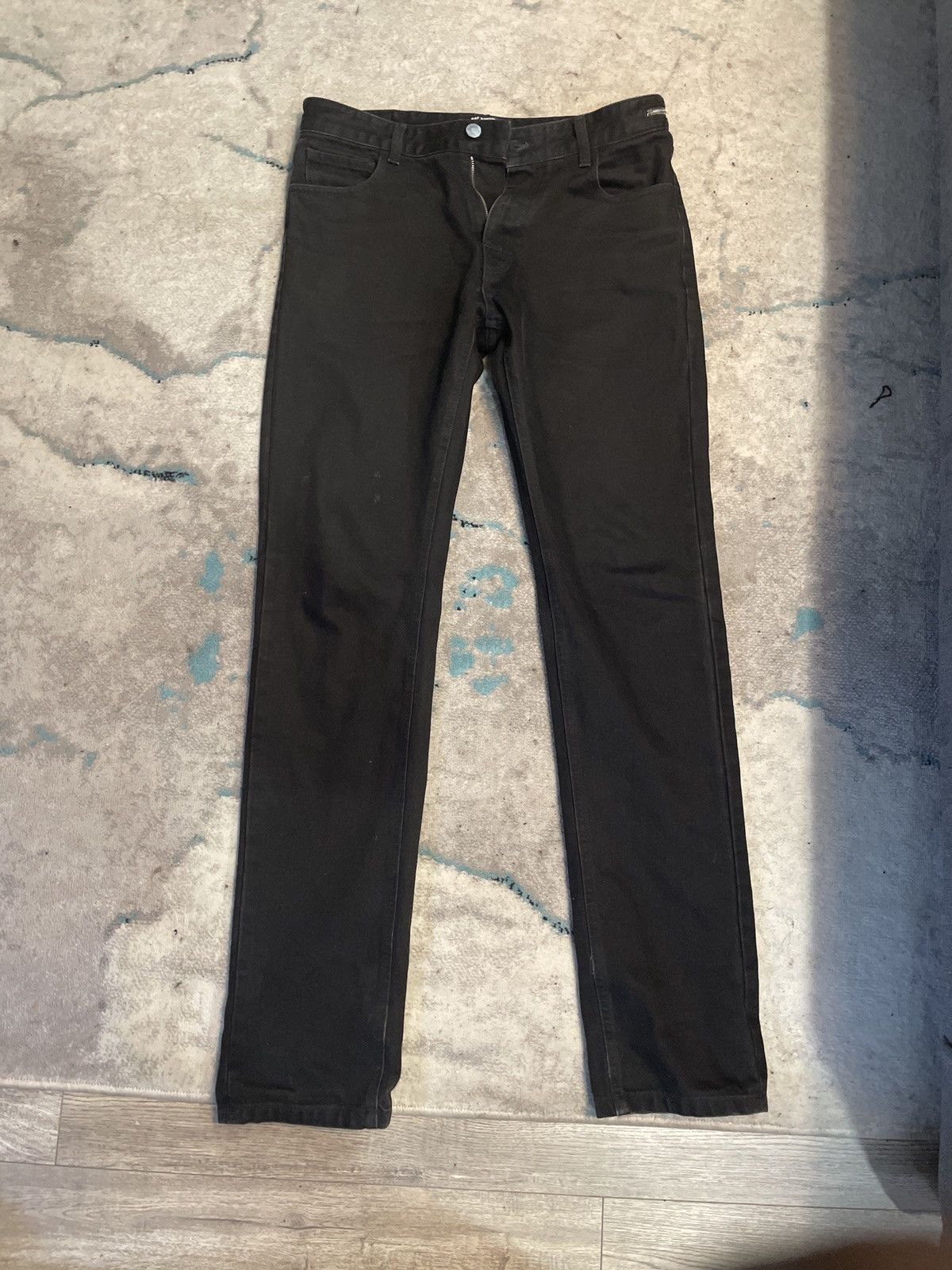 Black denim zipper Jean
