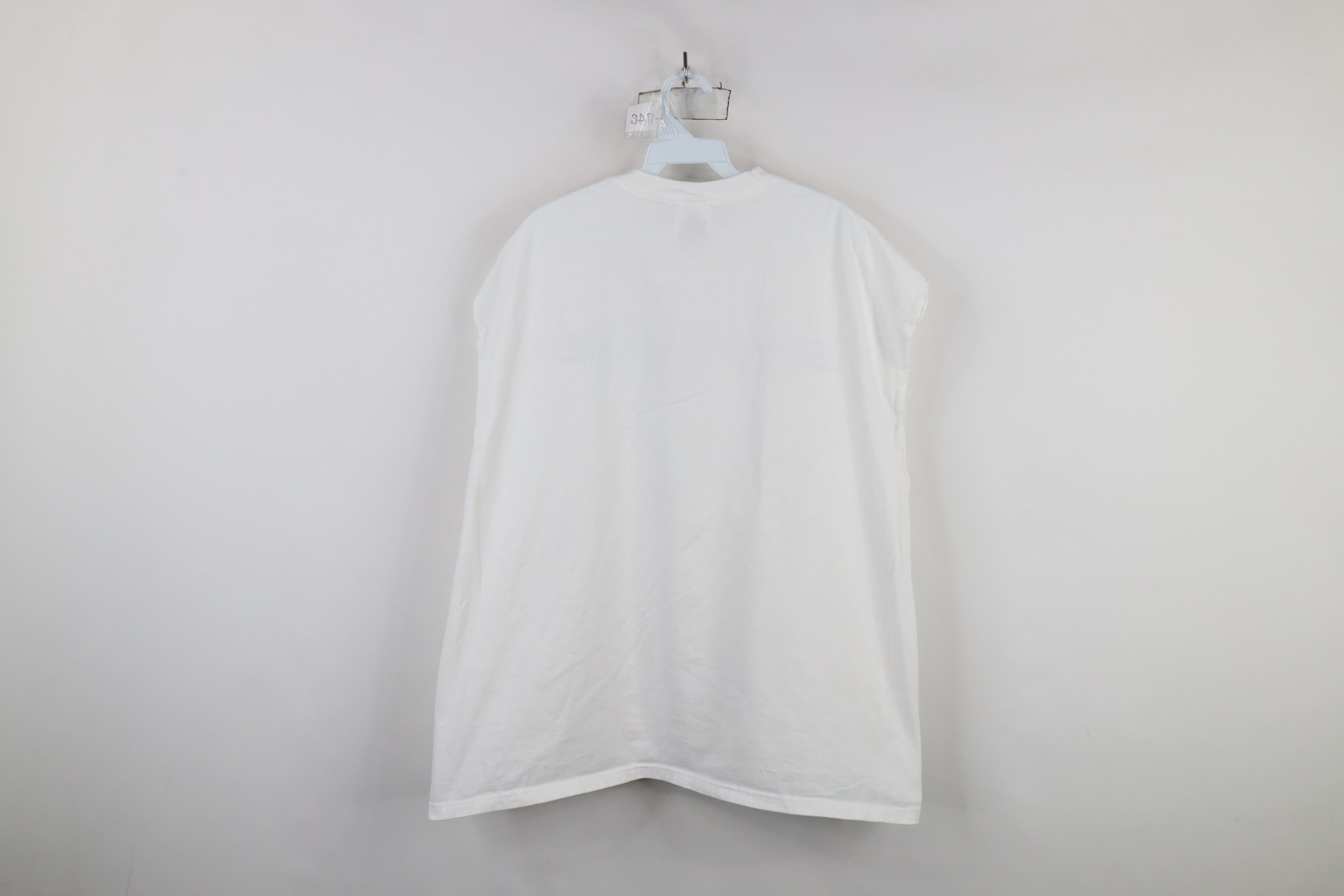 Adidas Vintage 90s Adidas Striped Sleeveless Muscle T-Shirt White Size US XL / EU 56 / 4 - 7 Thumbnail