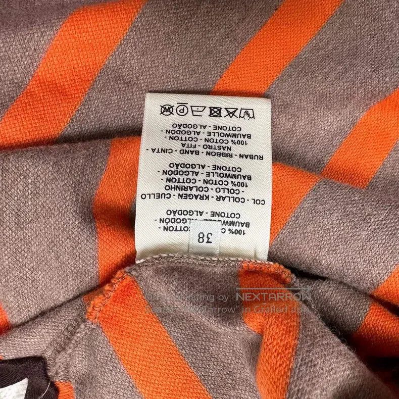 Hermes Hermes orange striped chain long sleeve top Size XS / US 0-2 / IT 36-38 - 4 Thumbnail