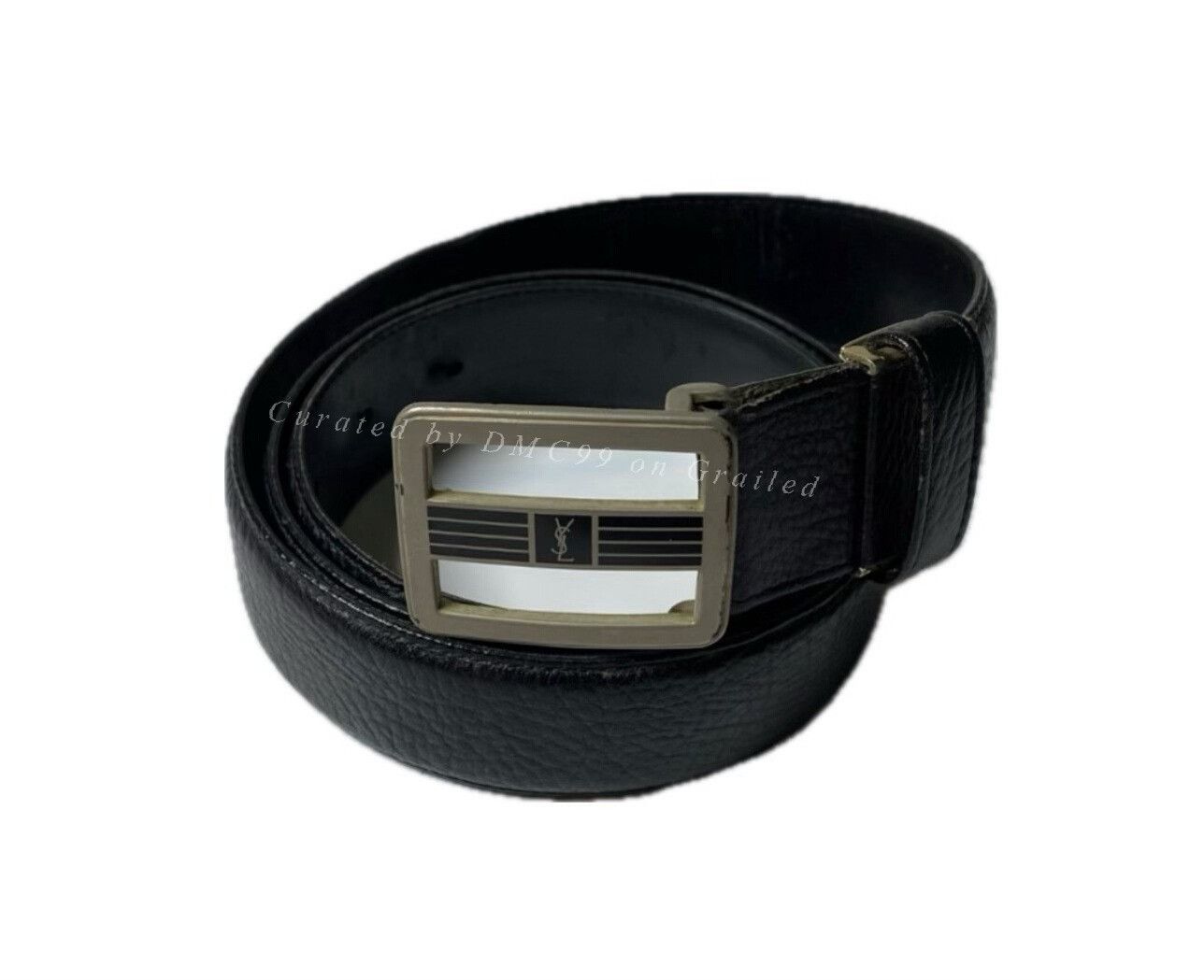 Vintage Vintage YSL 80s-90s Buckle Leather Belt Size ONE SIZE - 1 Thumbnail