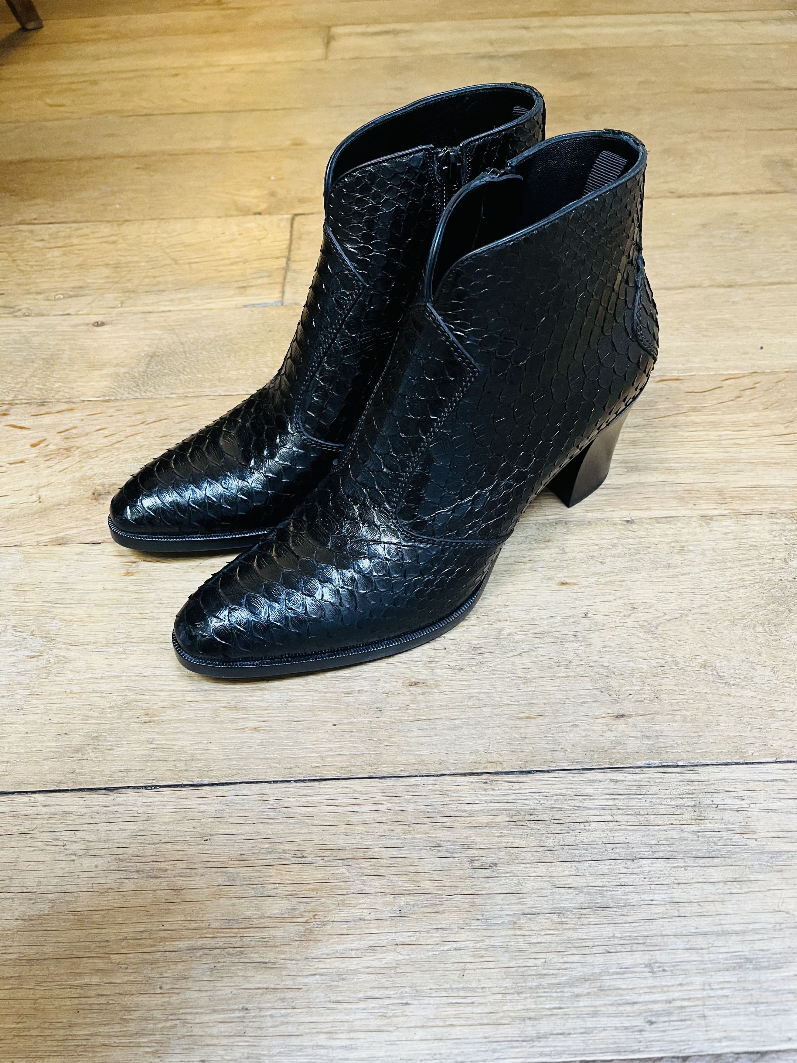 Celine × Hedi Slimane Ultra rare Celine Python Boots | Grailed