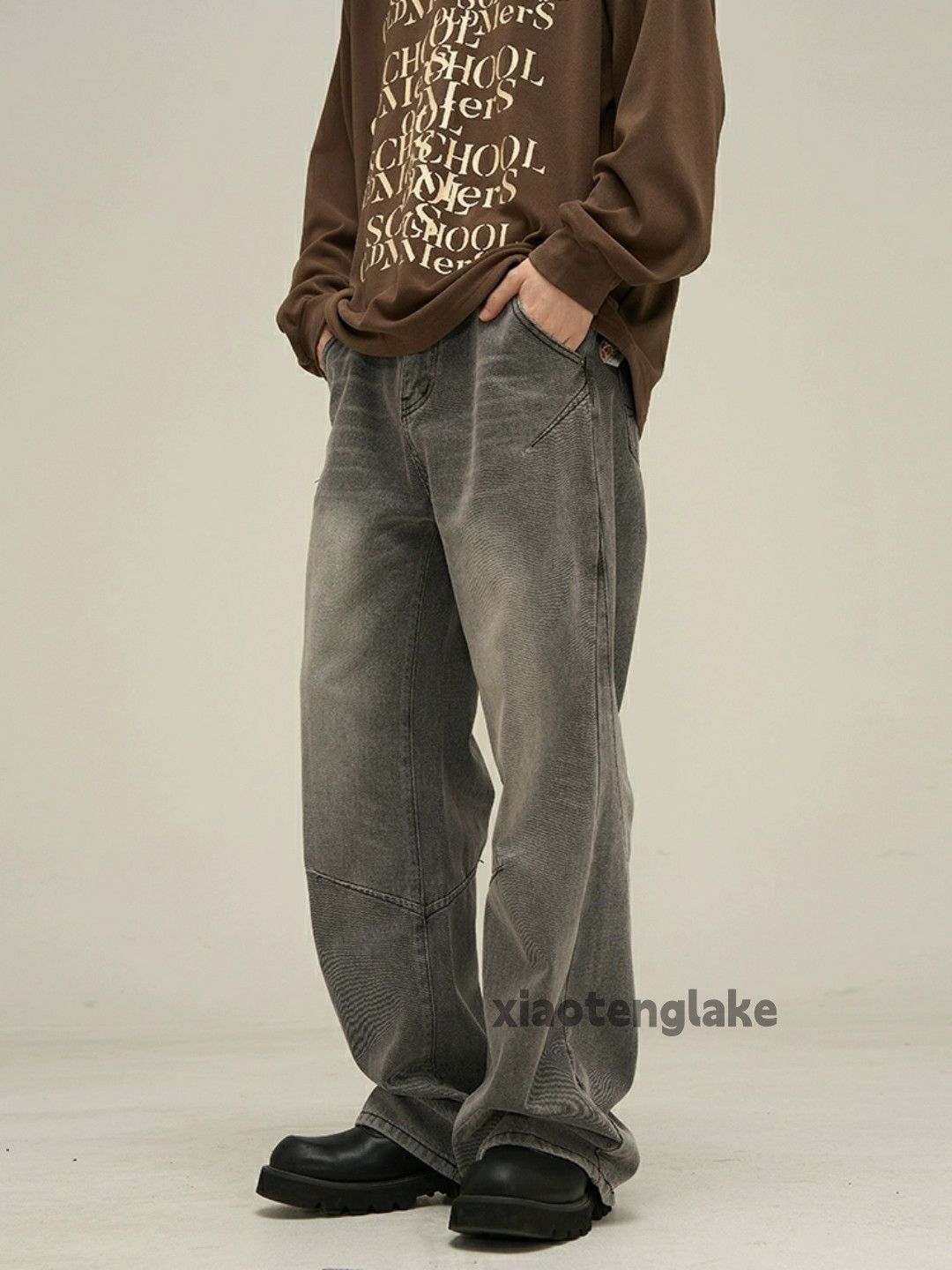 Jean × Vintage washed faded y2k loose baggy yuppie bootcut jeans Size US 30 / EU 46 - 2 Thumbnail