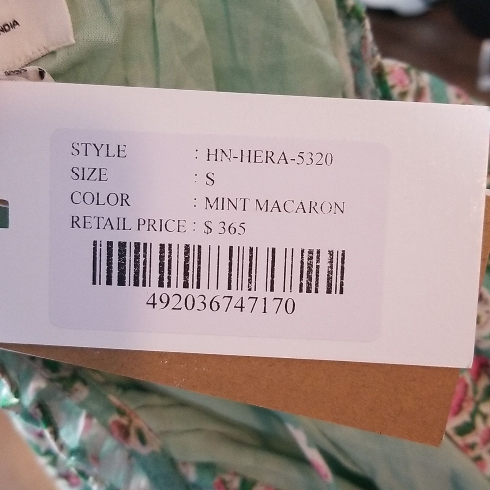 Hemant & Nandita NWT Hemant & Nandita Hera Mini Dress in Mint Macaron Size S / US 4 / IT 40 - 8 Thumbnail
