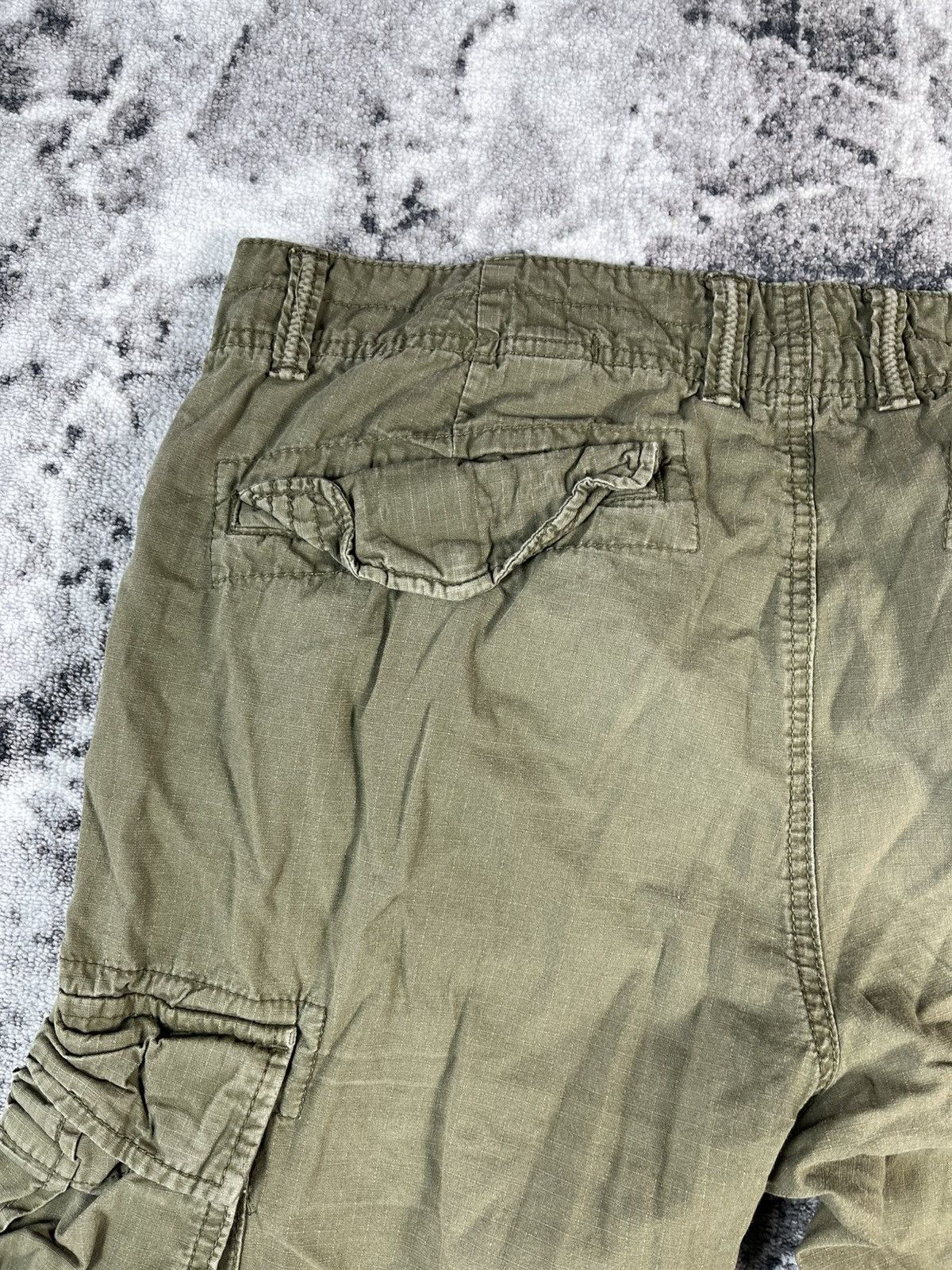 Vintage Olive Cargo Pants Multi Pocket Military Style Wide Size US 34 / EU 50 - 18 Thumbnail