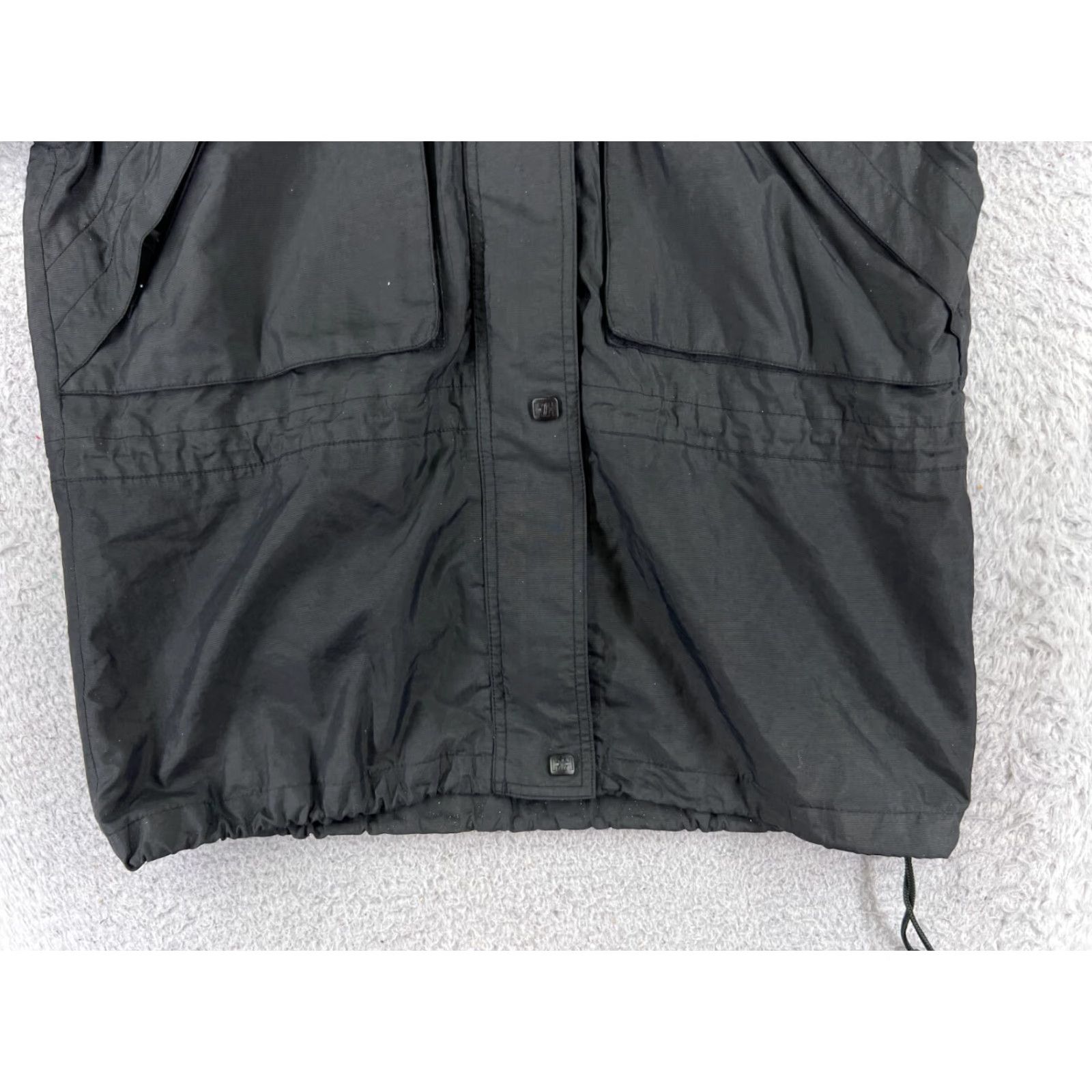 Helly Hansen VINTAGE Helly Hansen Jacket Womens Medium Black Gray Nylon Shell Hooded Full Zip READ Size M / US 6-8 / IT 42-44 - 5 Thumbnail