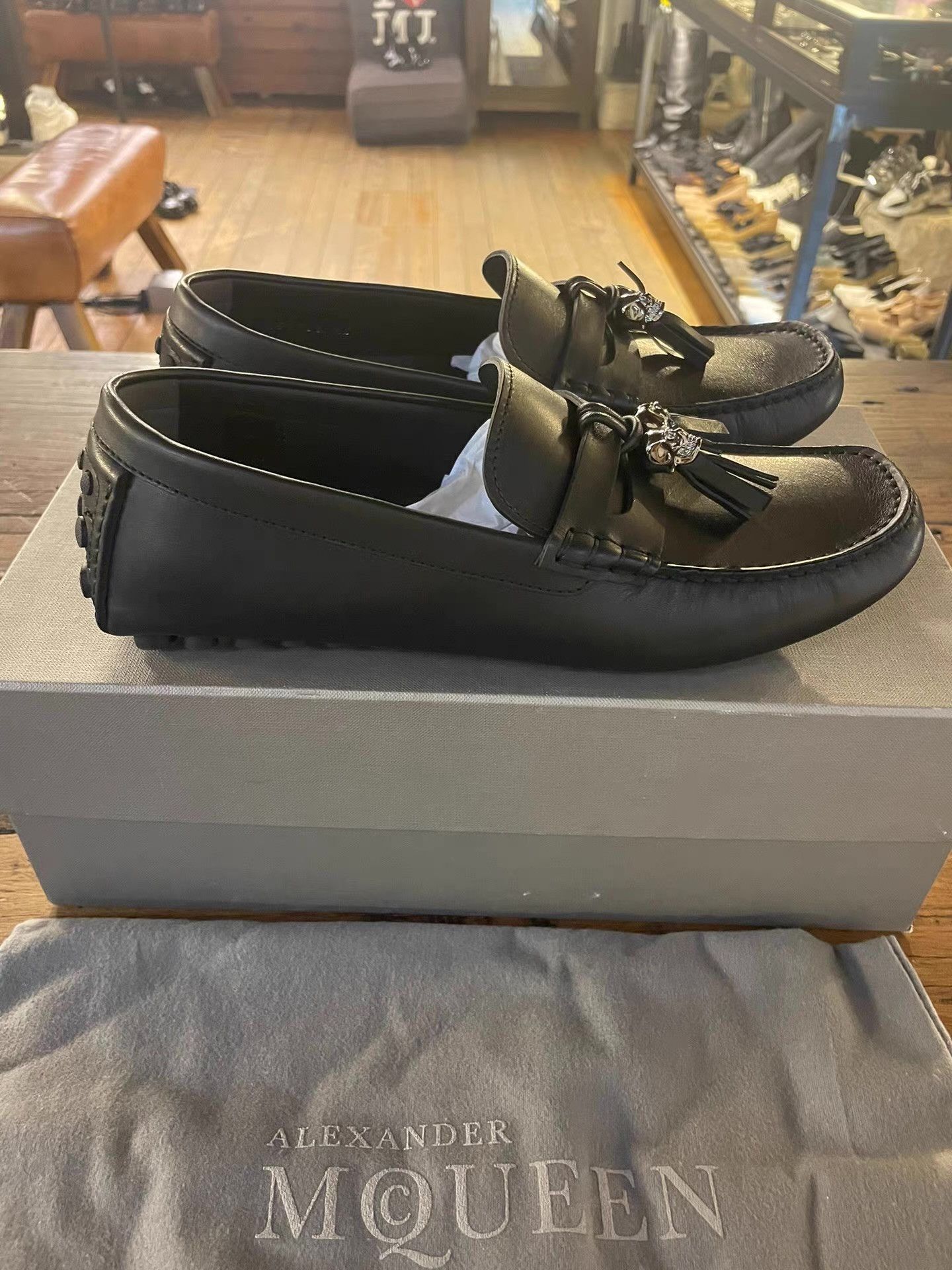 Alexander McQueen Alexander McQueen Calfskin Fringed Skull Driving ShoesＱ25 Size US 8 / EU 41 - 3 Thumbnail