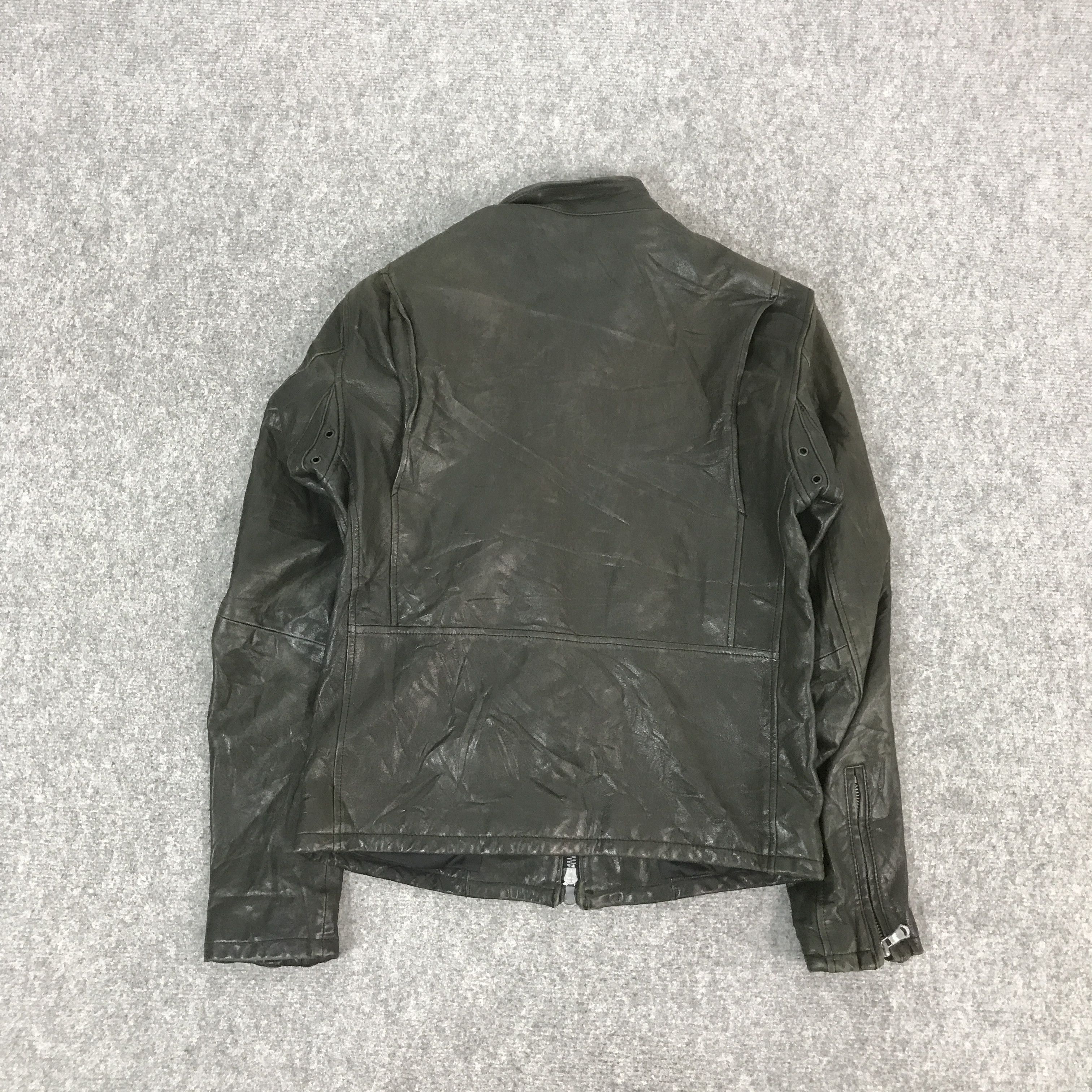 Tornado Mart JAPAN DESIGN BIKER GREEN LABEL RELAXING LEATHER JACKET Size US S / EU 44-46 / 1 - 2 Thumbnail