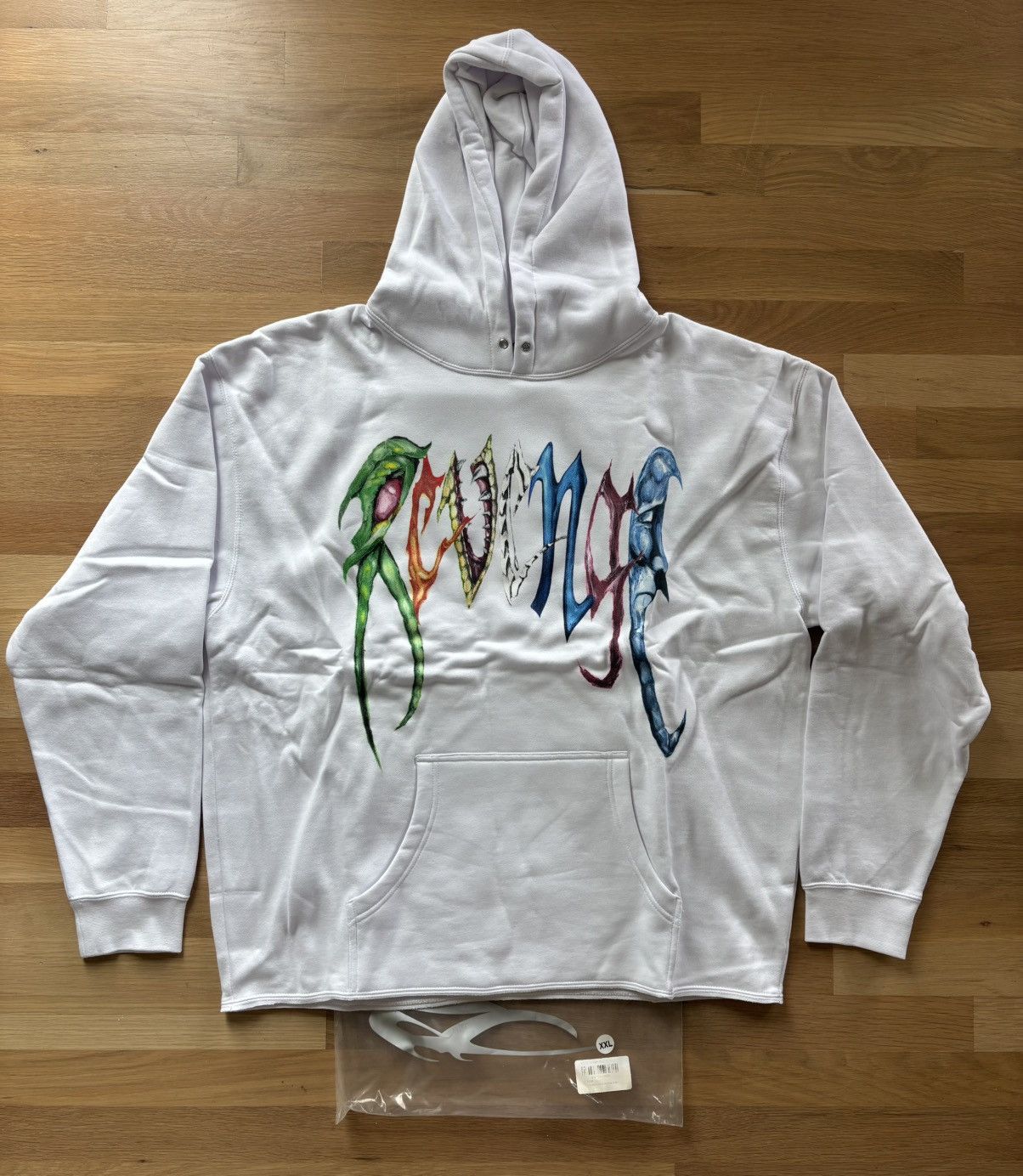 Revenge × Trippie Redd Revenge Trippie Redd Arch Logo Hoodie Size US XXL / EU 58 / 5 - 3 Thumbnail