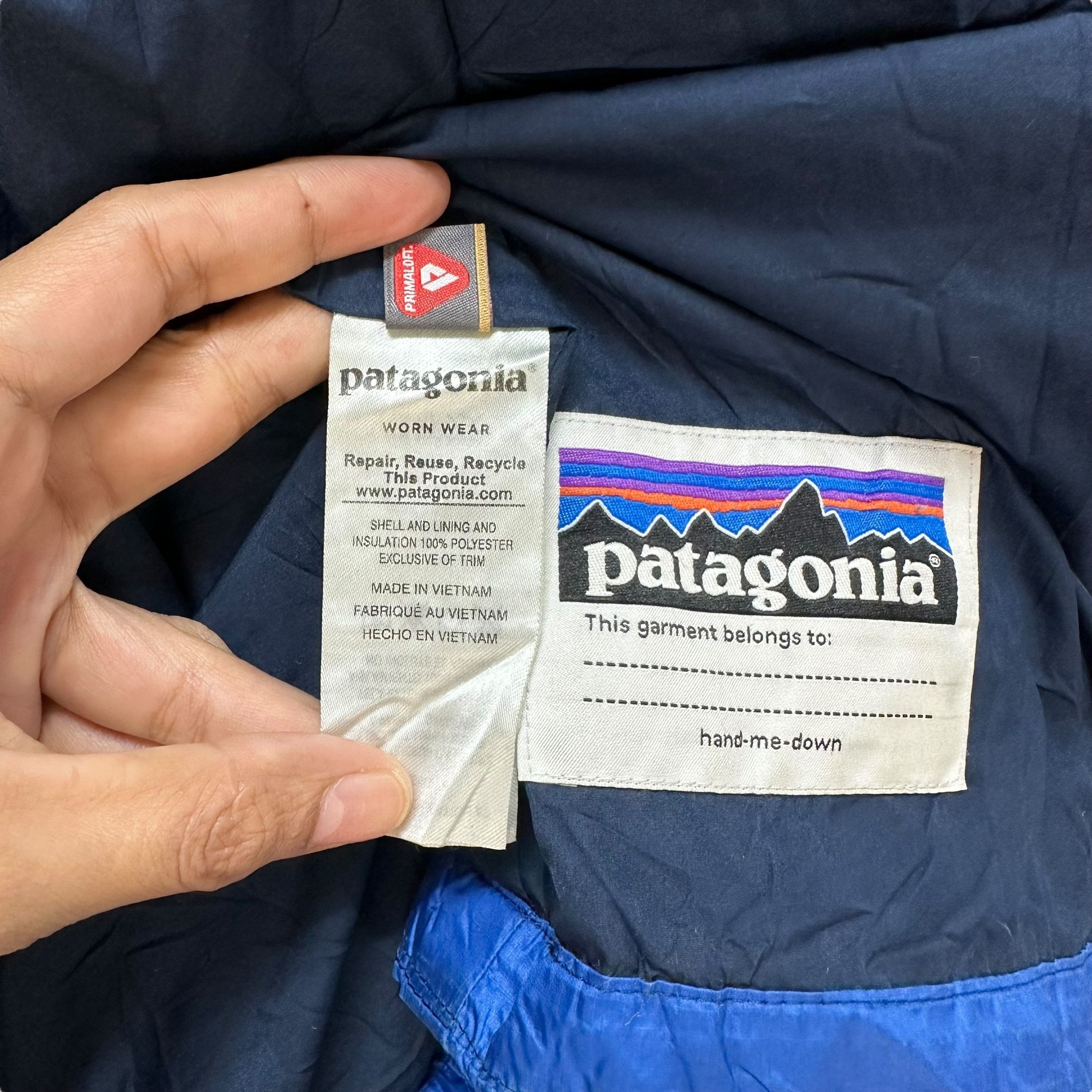 Patagonia PATAGONIA LIGHT PUFFER JACKET IN BLUE FOR KIDS #9020-48 Size US XXL / EU 58 / 5 - 12 Thumbnail