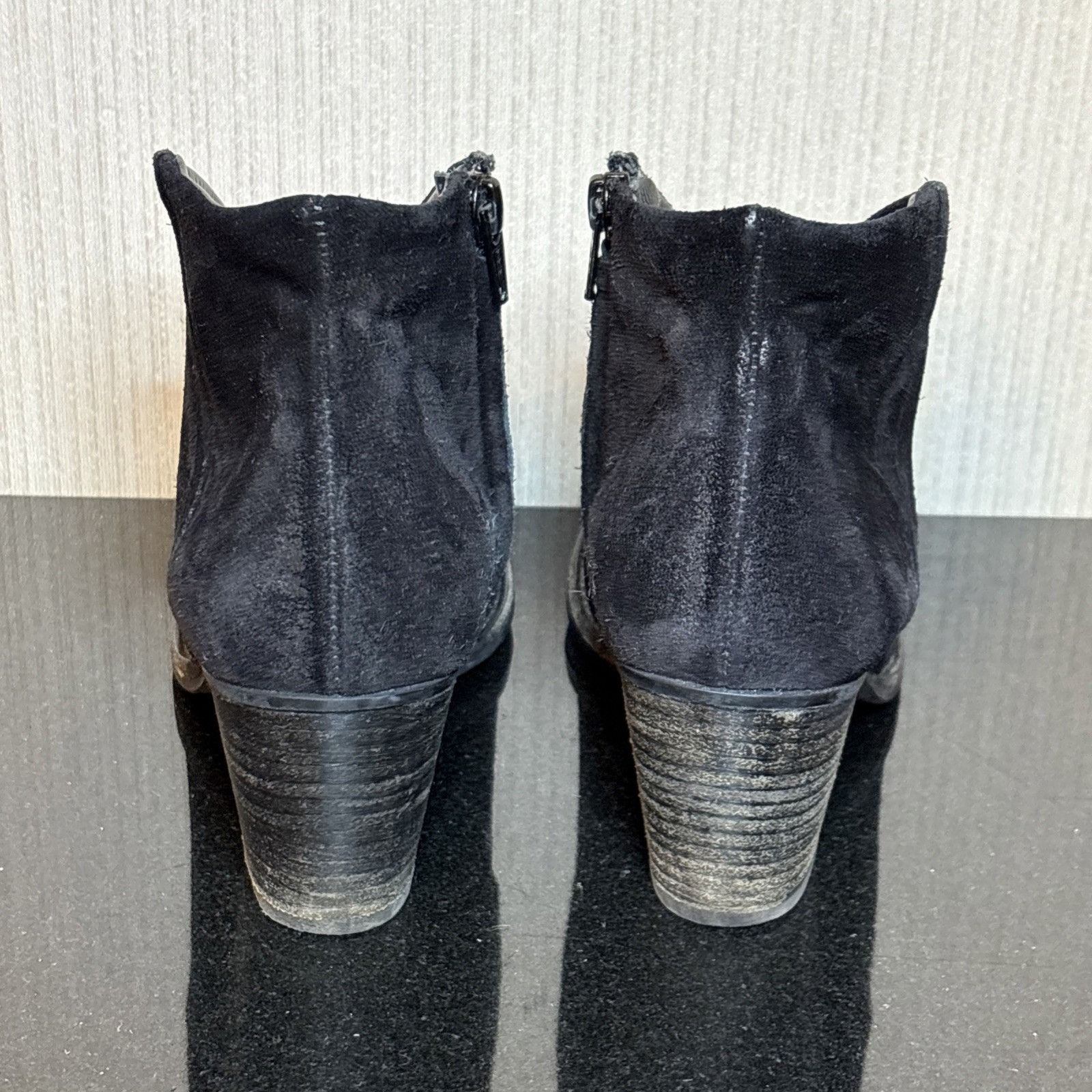 Other Paul Green Delgado Ankle Boots Womens 7 Black Distressed Sue Size US 7 / IT 37 - 4 Thumbnail