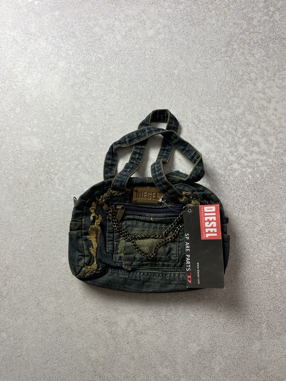 Diesel Vintage Diesel Shoulder Bag Distressed Denim Y2K Spare