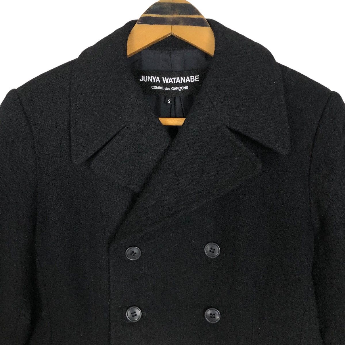 Comme des Garcons Junya Watanabe Comme Des Garcons Wool Pea Coat Size S / US 4 / IT 40 - 3 Thumbnail
