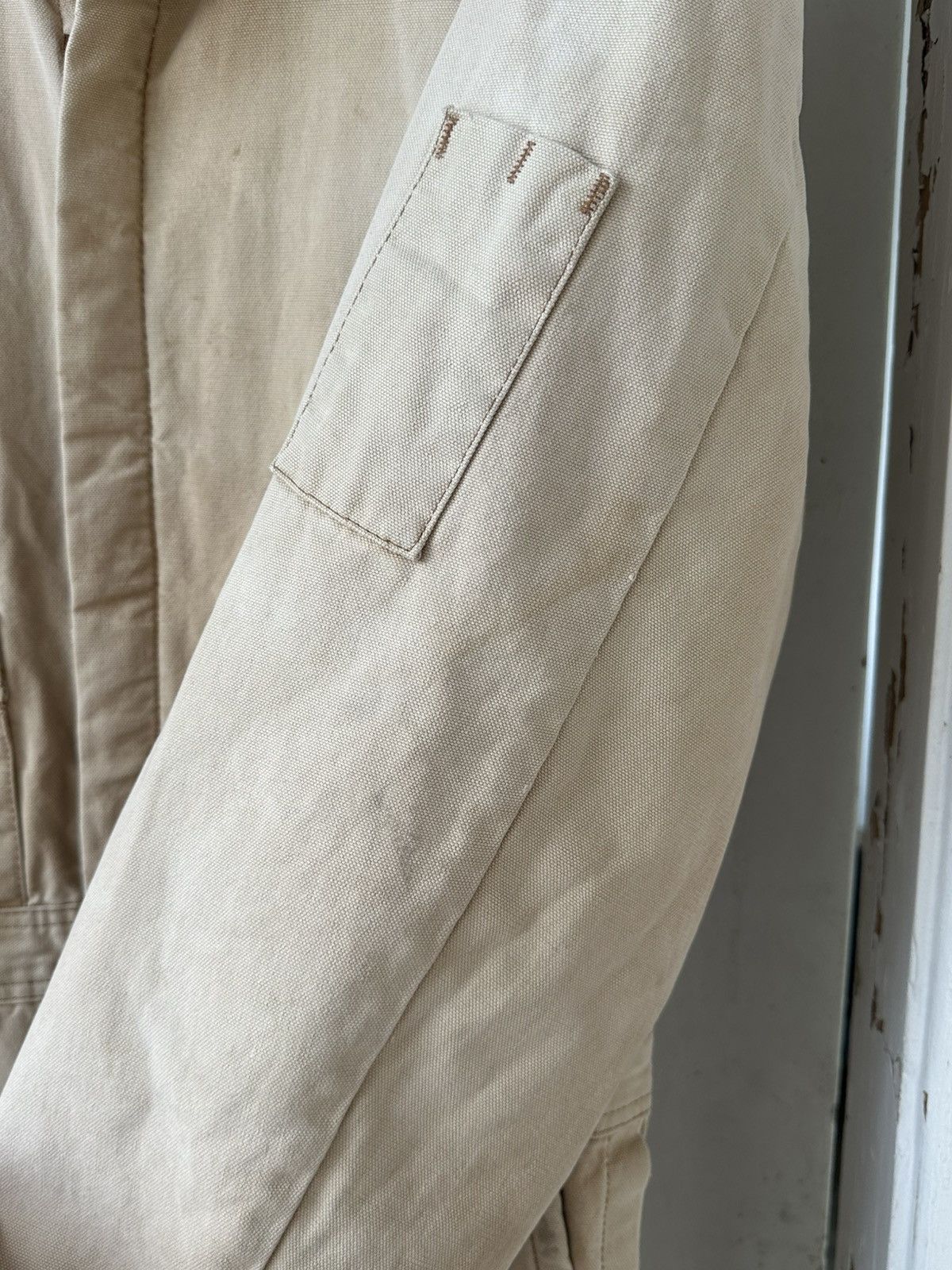 Carhartt Vintage Carhartt Style Beige Worn Carpenter Men’s Overalls Size US 34 / EU 50 - 7 Thumbnail