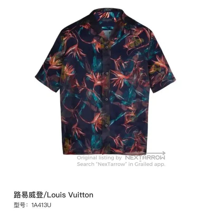 Louis Vuitton Louis Vuitton Summer Floral Logo Short Sleeve Shirt . Size US S / EU 44-46 / 1 - 8 Thumbnail