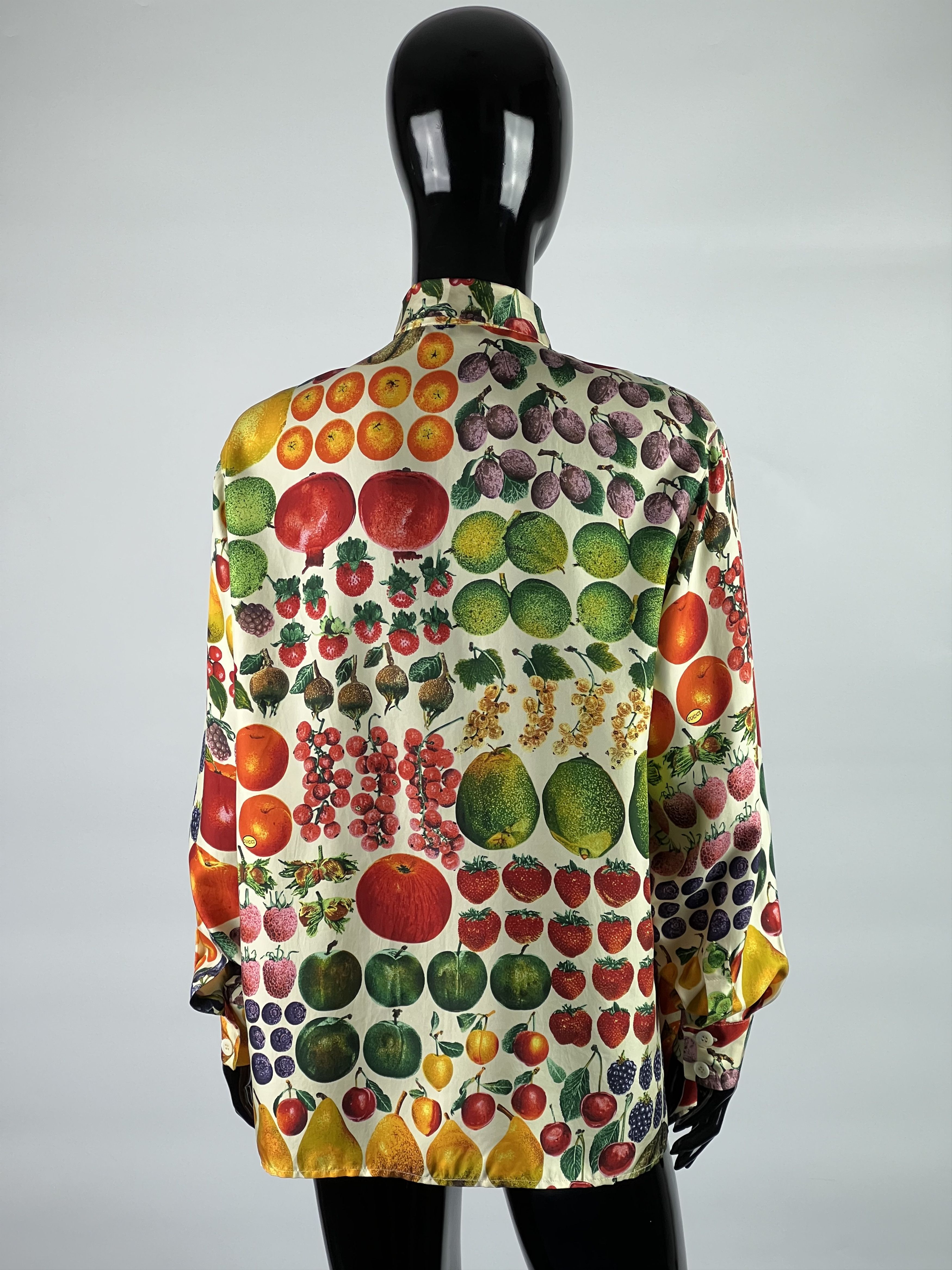 Gucci 90s Ultra Rare Vtg Gucci Tom Ford Era Silk Shirt Size 40 Size S / US 4 / IT 40 - 4 Thumbnail