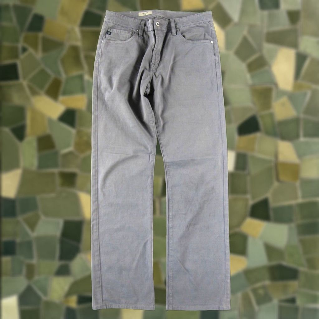 Vintage VINTAGE Adriano Goldschmied The Protege Straight Leg Grey Cotton Stretch Pant Men 33X33 Size US 33 - 1 Thumbnail